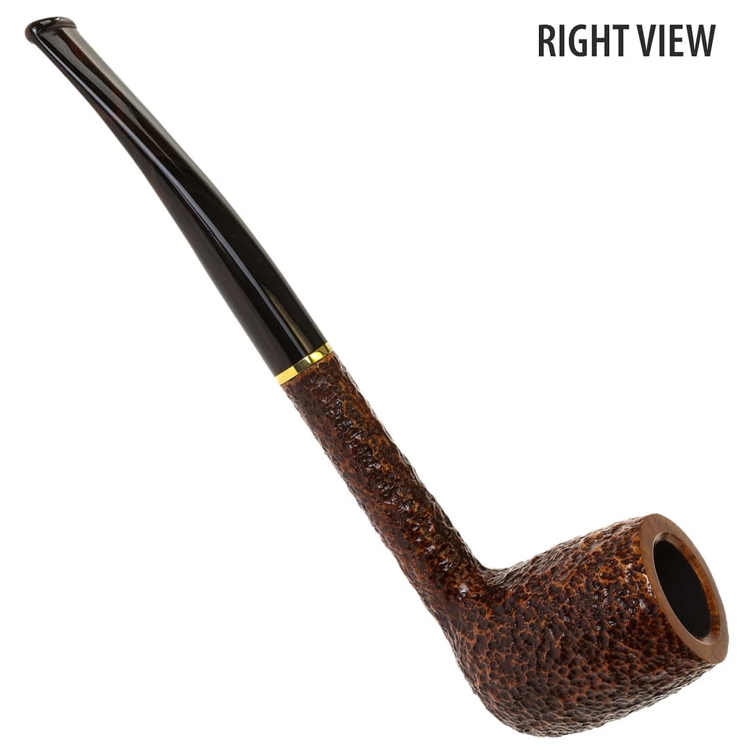 Savinelli Bing's Collection - Long Straight Billiard (Rustic Finish) | Handcrafted Italian Briar Pipe - view 6