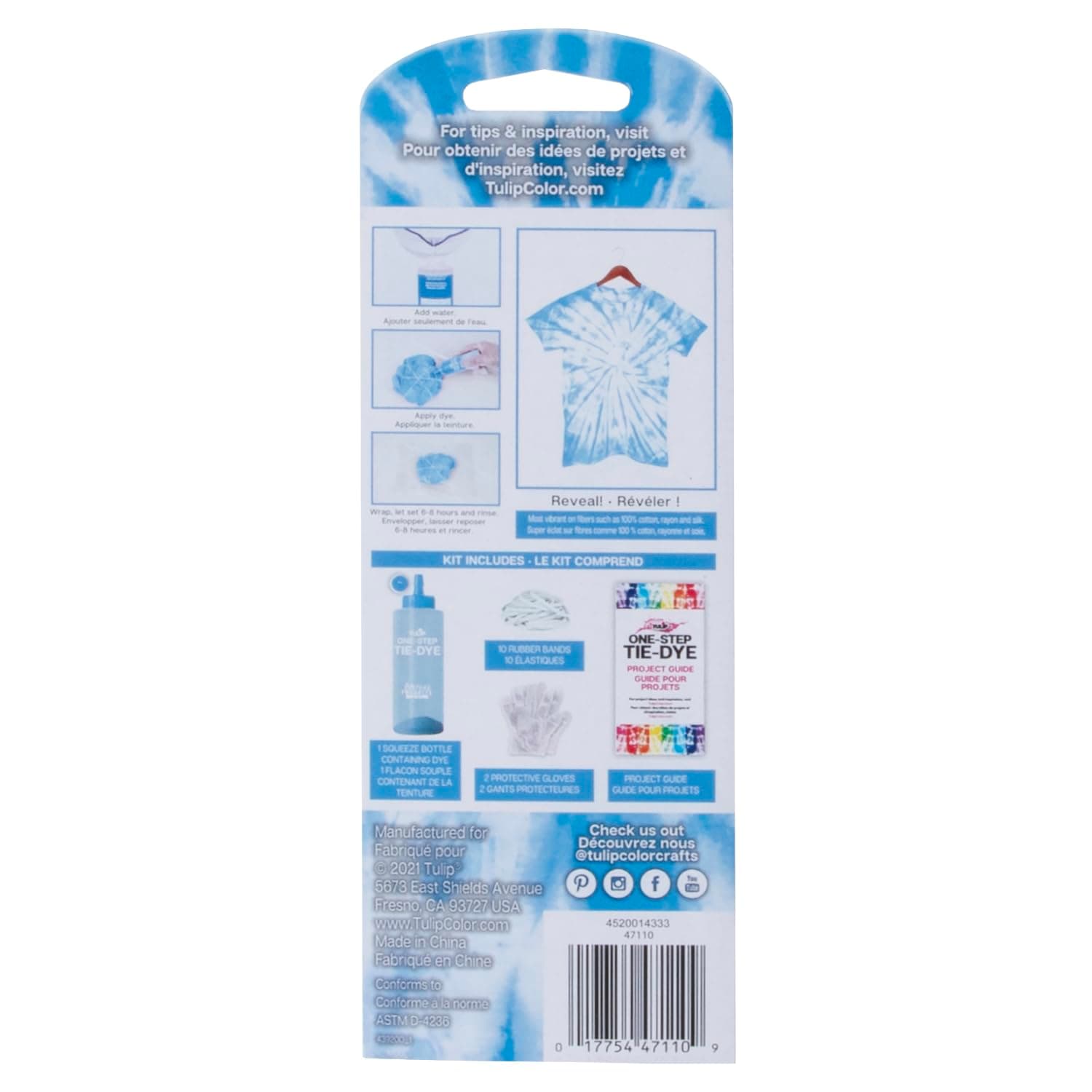 TULIP One-Step Tie-Dye Kit, Sky, 4 fl oz | Vibrant, Natural Fiber Safe, Easy & Washable - view 4
