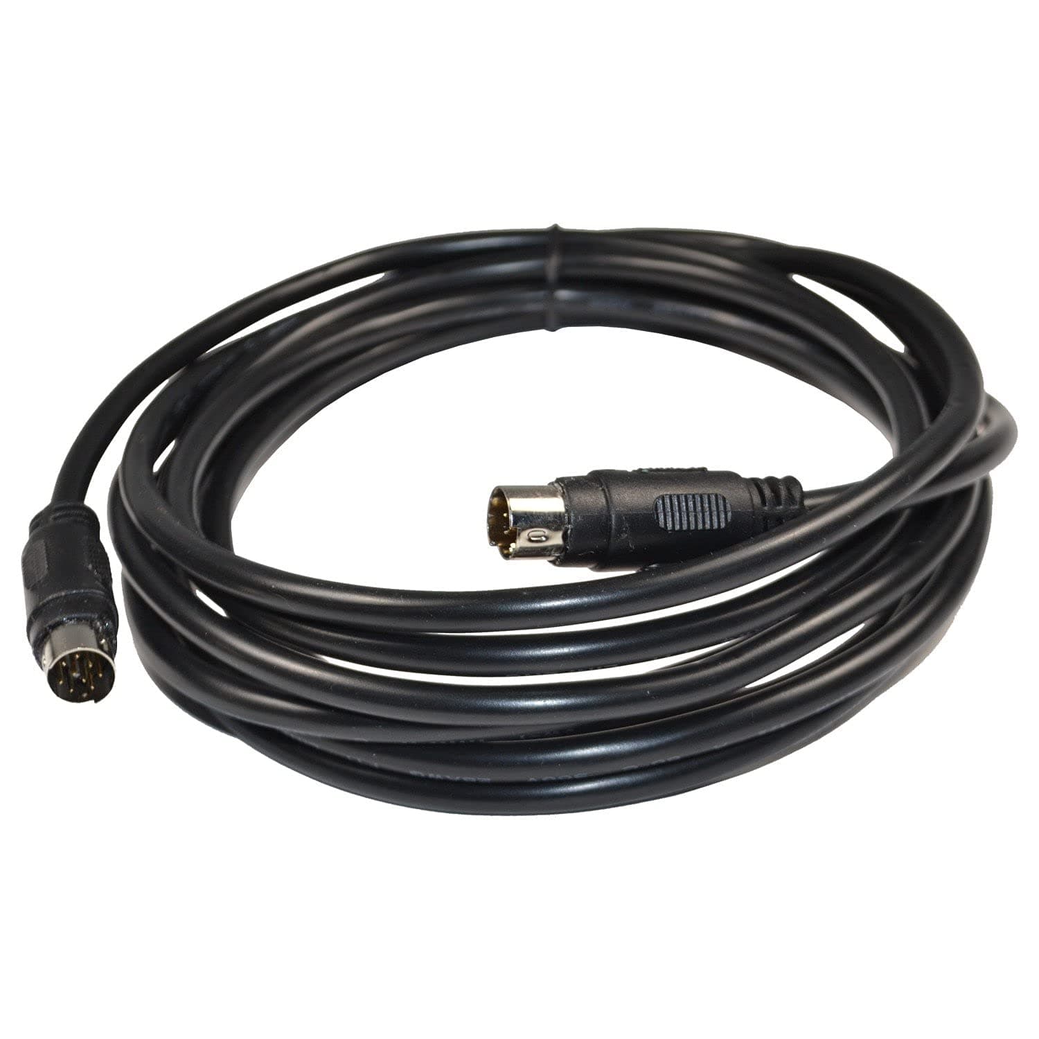 HQRP 9-pin Mini-DIN Male to 9-pin Mini-DIN Male Audio Input Cable | 9ft Length, Black - view 7