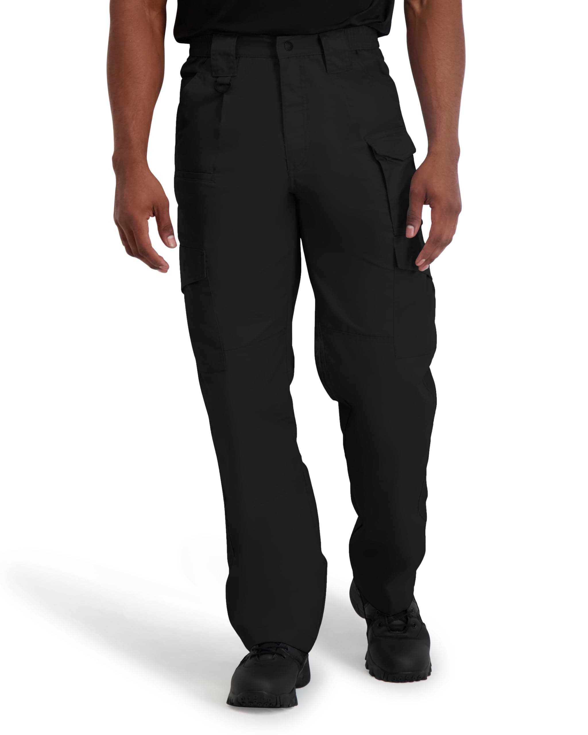 Propper Lightweight Tactical Pant, Performance Cargo Work Pants for Men, Olive, 42x34 | Durable Ripstop with Teflon — Black / 28W x 37L