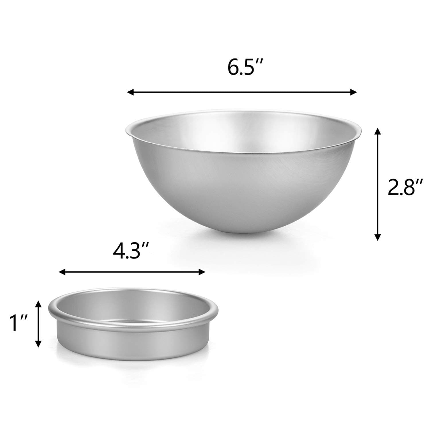 Hedume Set of 8 Cake Sphere Pan, 6.5 Inches | Create Ball-Shaped Cakes for All Occasions - view 4