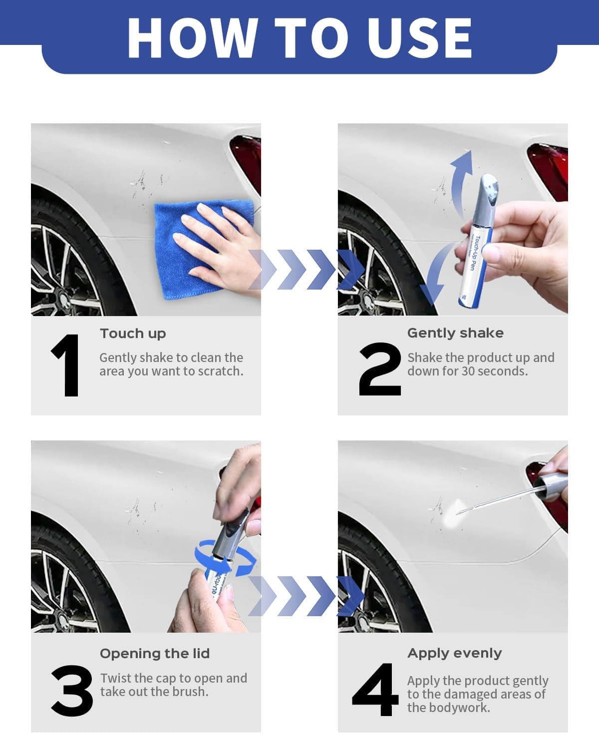 PARTS4EV 1J7 Atomic Silver Metallic Touch Up Paint for Lexus | Flawless Scratch Repair - view 5