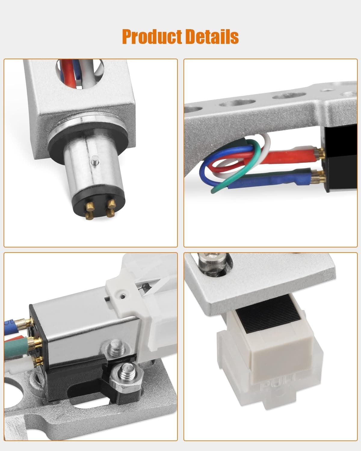 Wujexuhe Silver Headshell for Pioneer Turntables | High-Quality Magnetic Cartridge Stylus (13mm Fixing Hole) - view 5