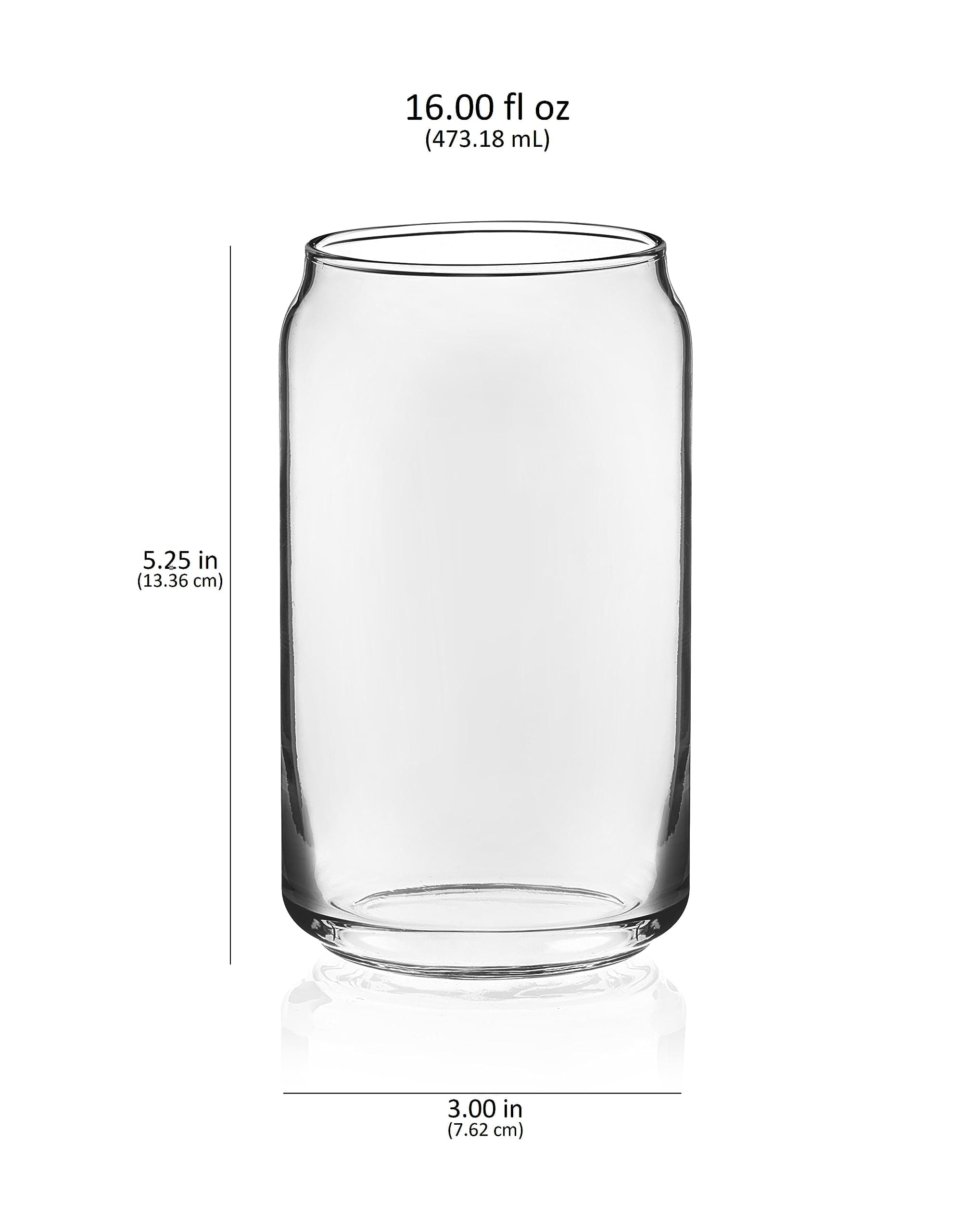 Libbey Can Shaped Beer Glass - 16 oz - 4 PACK with Pourer | Can-Shaped Glassware for Beer Enthusiasts - view 8