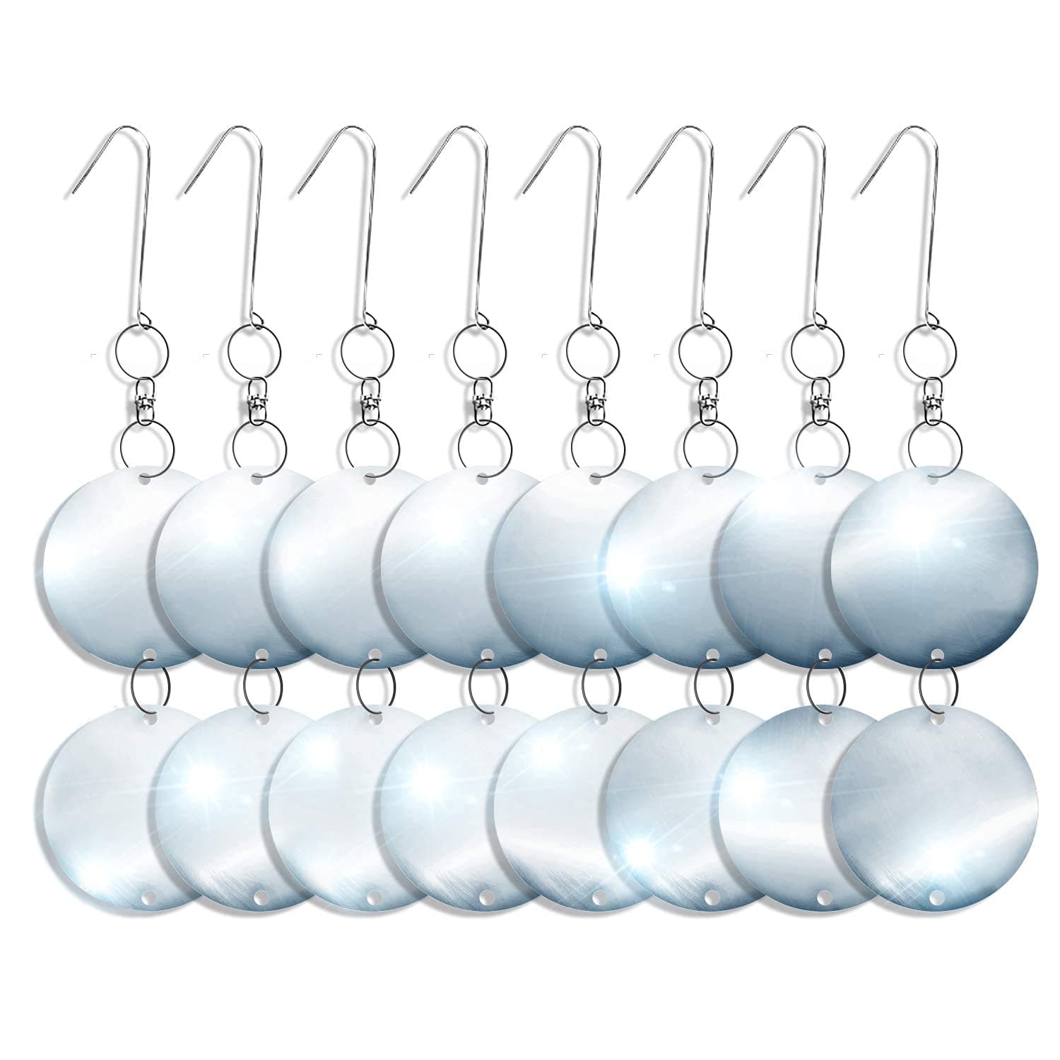 De-Bird Reflective Hanging Discs 8 Pack | Outdoor Garden Decor with Swivel Hooks - main product image