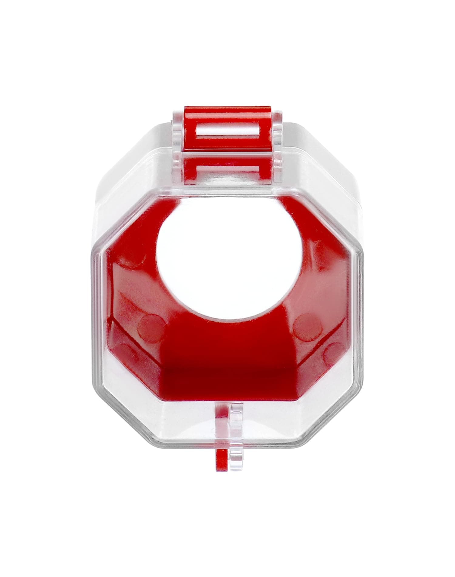 QWORK Emergency Stop Button Cover, 4 Pack Plastic Switch Protector, Impact Dust UV Resistant | Add Safety - view 2