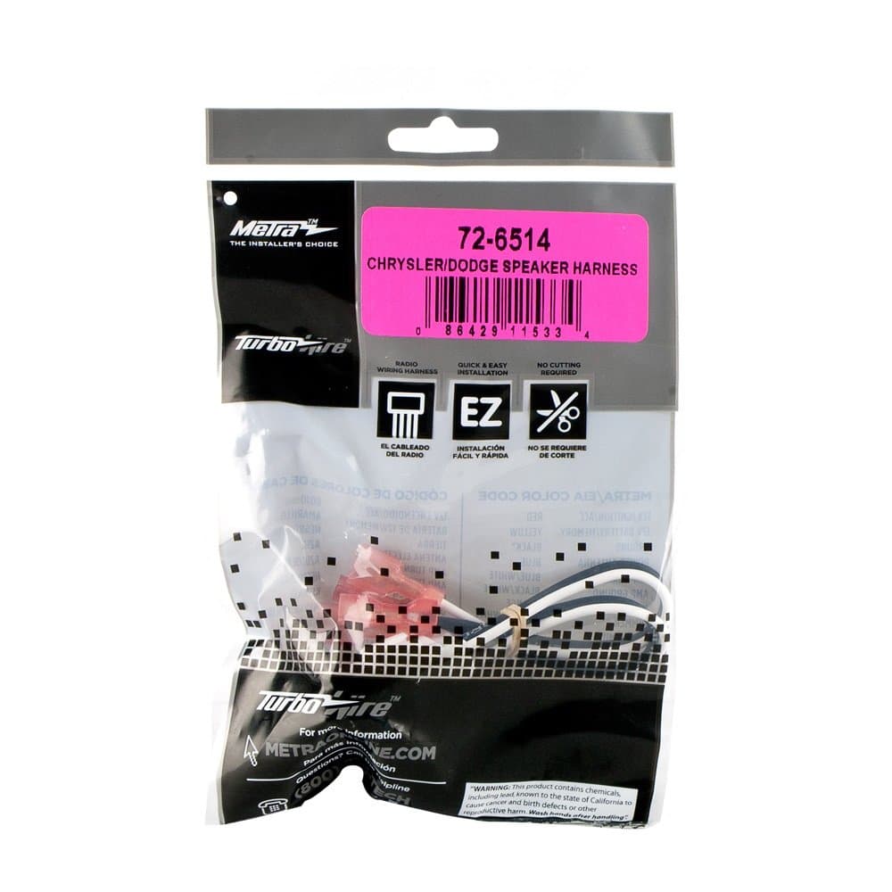 Metra 72-6514 Speaker Harness for Select Chrysler/Dodge Vehicles | Plug-n-Play Car Audio Wiring - view 3