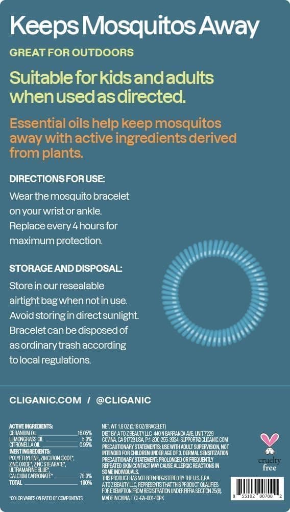 Cliganic Mosquito Repellent Bracelets 60 Pack | Natural DEET-Free Bands for Family & Kids - view 7