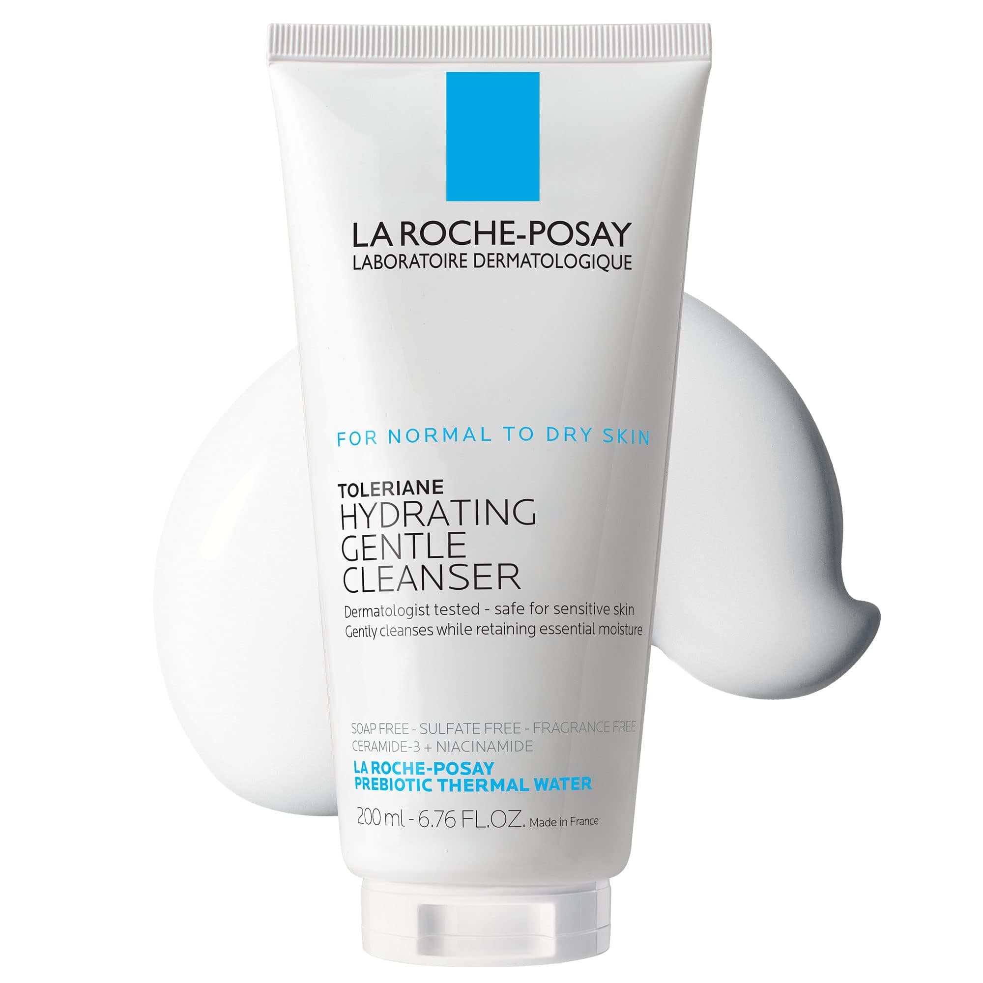 La Roche-Posay Toleriane Hydrating Gentle Facial Cleanser, 200 ml (6.76 Fl Oz) | USA Import, Arrives 2-8 Days - main product image