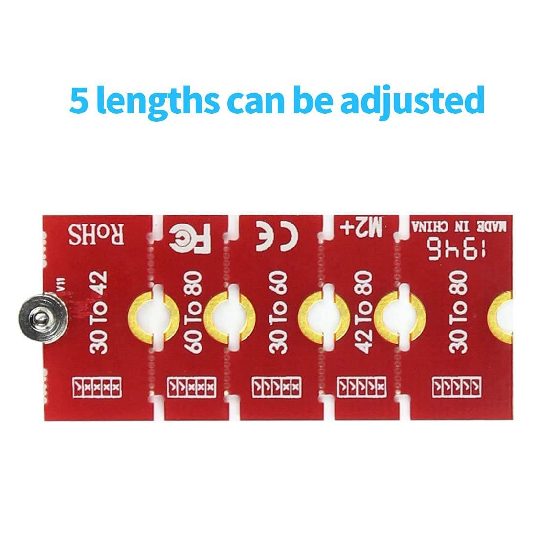 JEYI M2 M2PLUS NGFF NVME M.2 Extended Transfer 2230, 2242, 2260, 2280 | Durable Metal Support, Adjustable Length, Easy Install - view 3