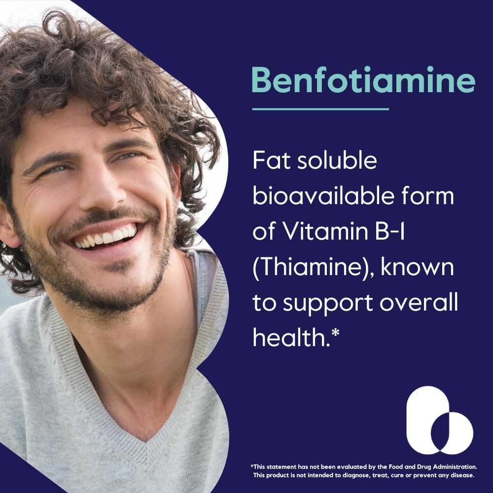 BESTVITE Benfotiamine 150mg (240 Veg Caps) (120x2) - No Stearates - Vegan | Supports Circulation & Nervous System - view 2