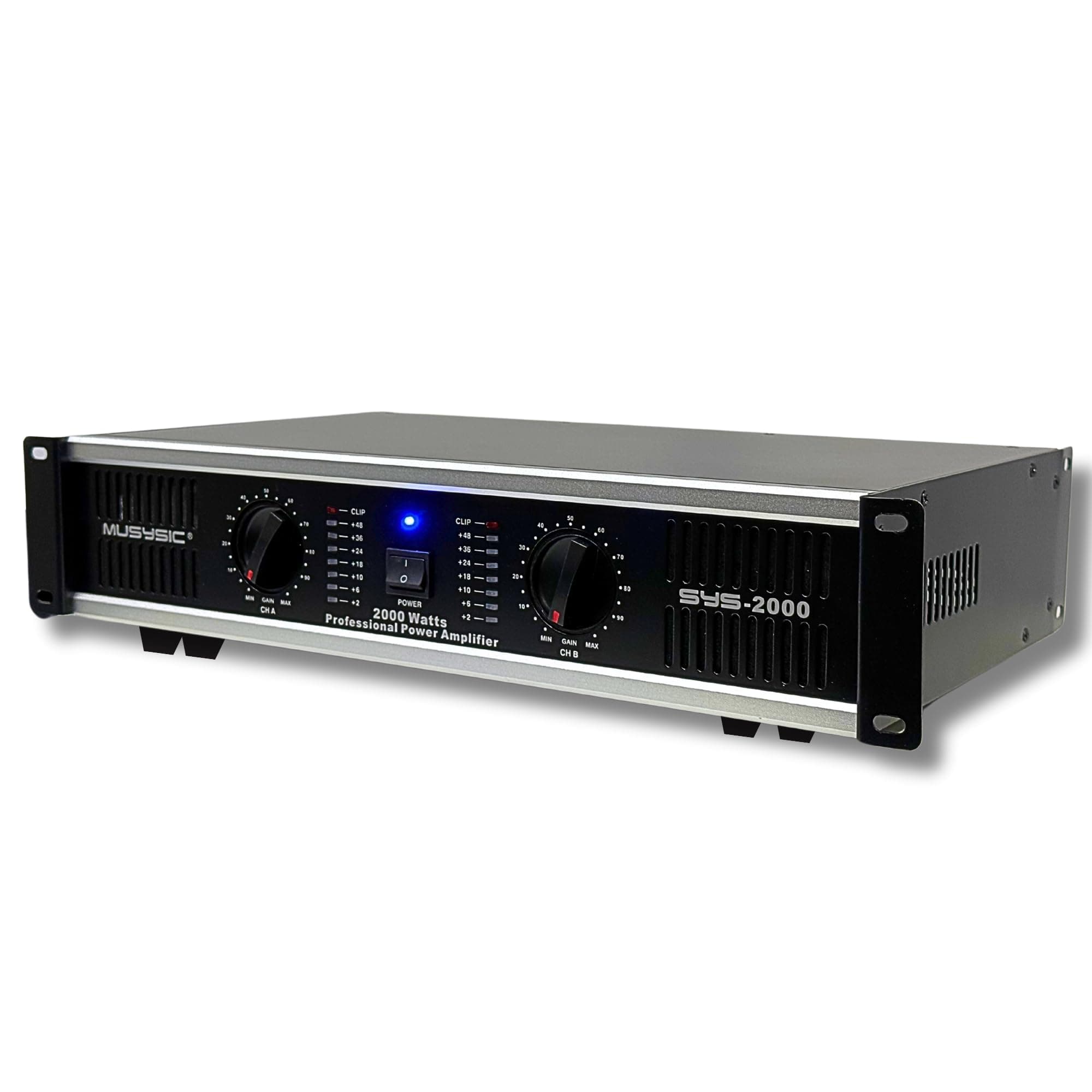 MUSYSIC Power Amplifier 2000 Watts | 2 Channel PA Amplifier for Speakers in India - main product image