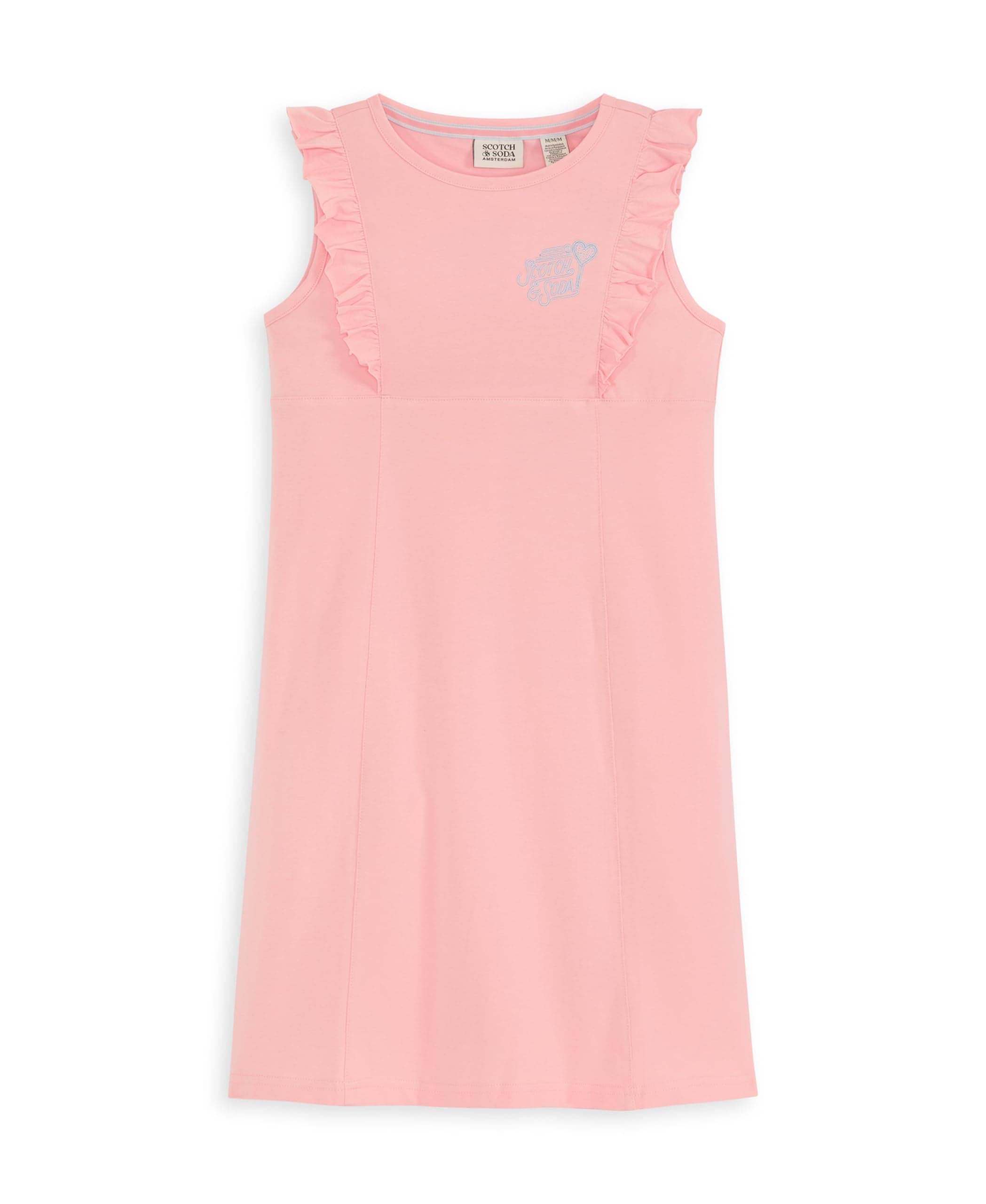 Scotch & Soda Girls Floral Belted Dress, Sargasso Floral, M | Whimsical Summer Style for Girls — Pastel Pink / Medium