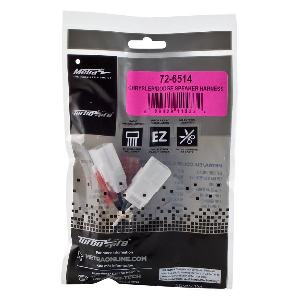 Metra 72-6514 Speaker Harness for Select Chrysler/Dodge Vehicles | Plug-n-Play Car Audio Wiring - view 2