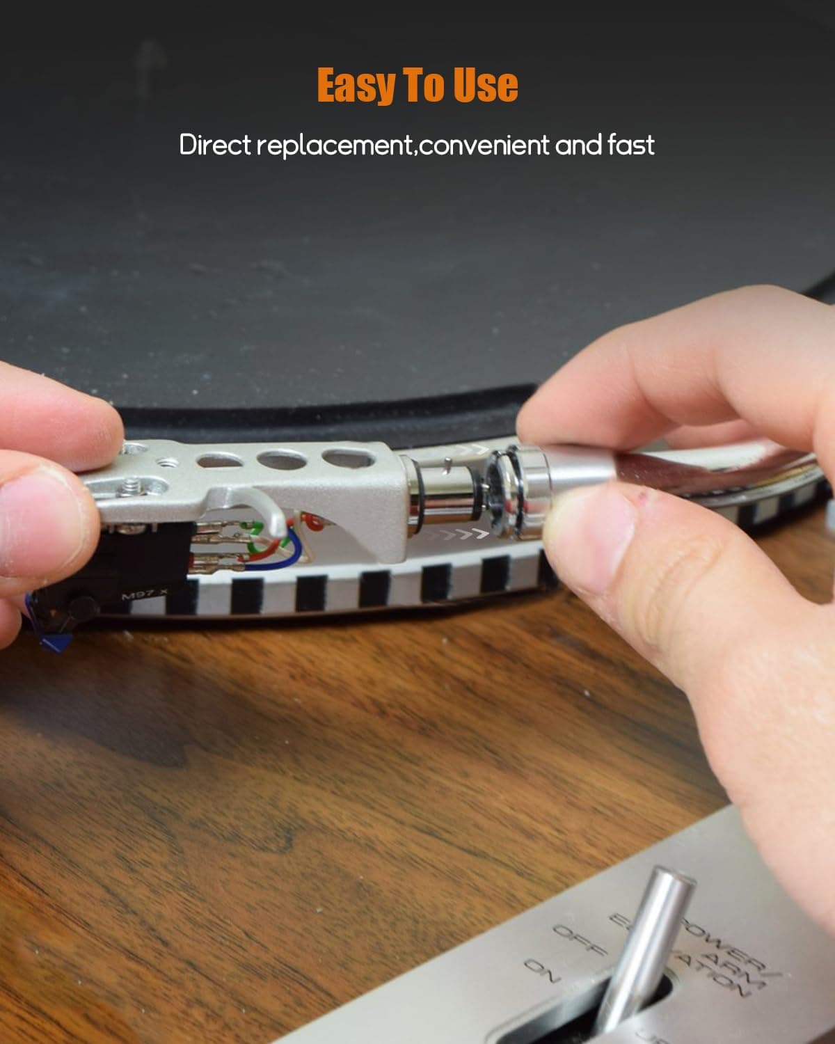 Wujexuhe Silver Headshell for Pioneer Turntables | High-Quality Magnetic Cartridge Stylus (13mm Fixing Hole) - view 6