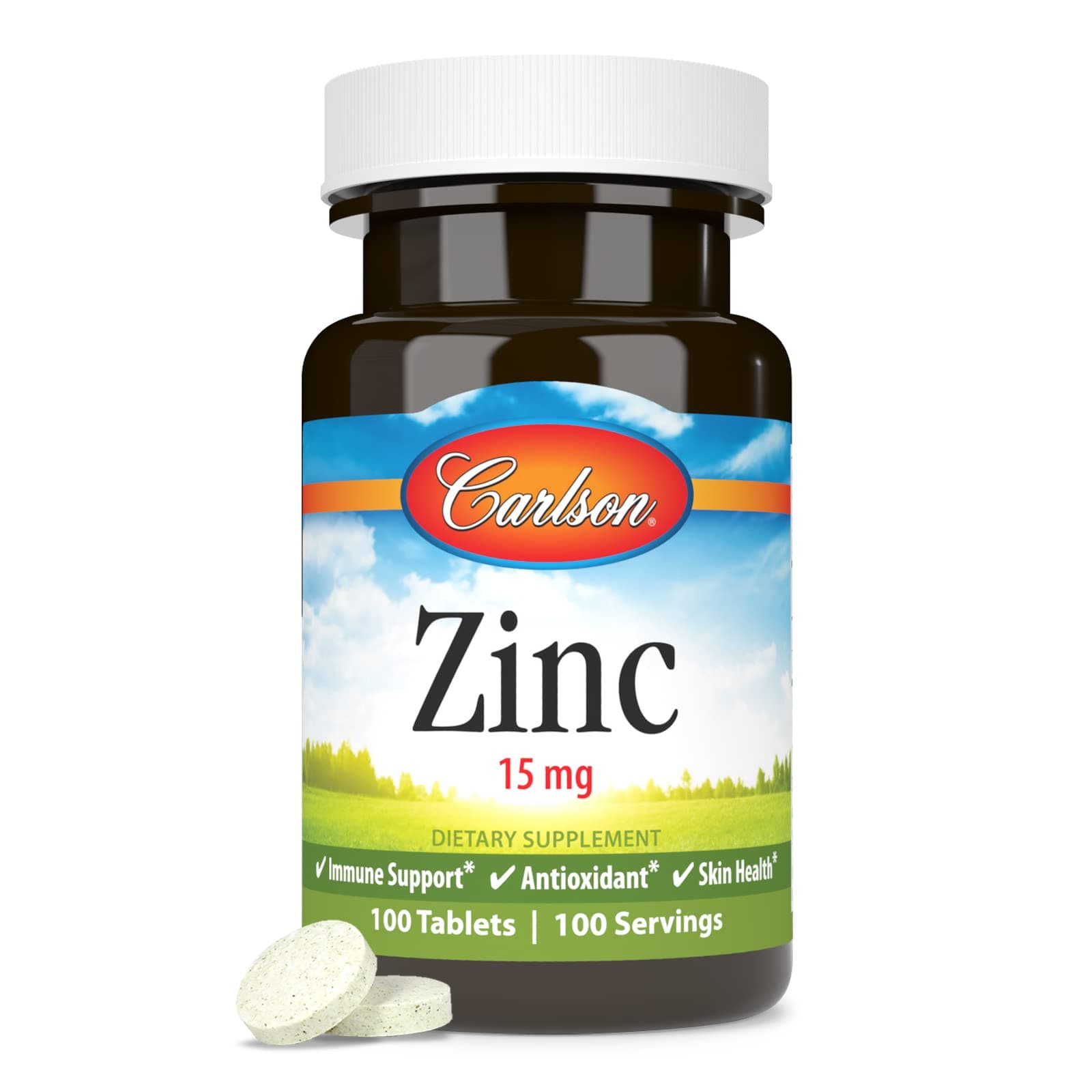 Carlson Zinc 15 mg | Supports Immune & Skin Health, 100 Tablets - view 5