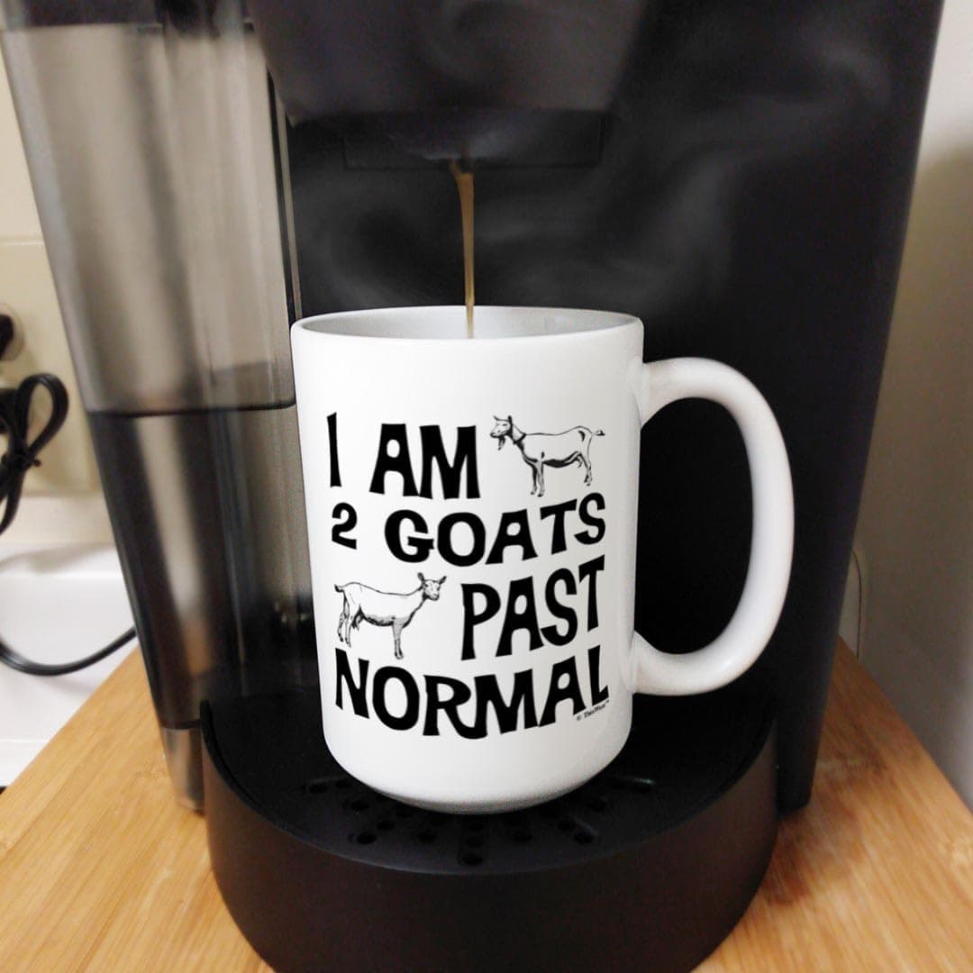 ThisWear I'm 2 Goats Past Normal 15oz Coffee Mug | Funny Goat Gag Gift - view 5