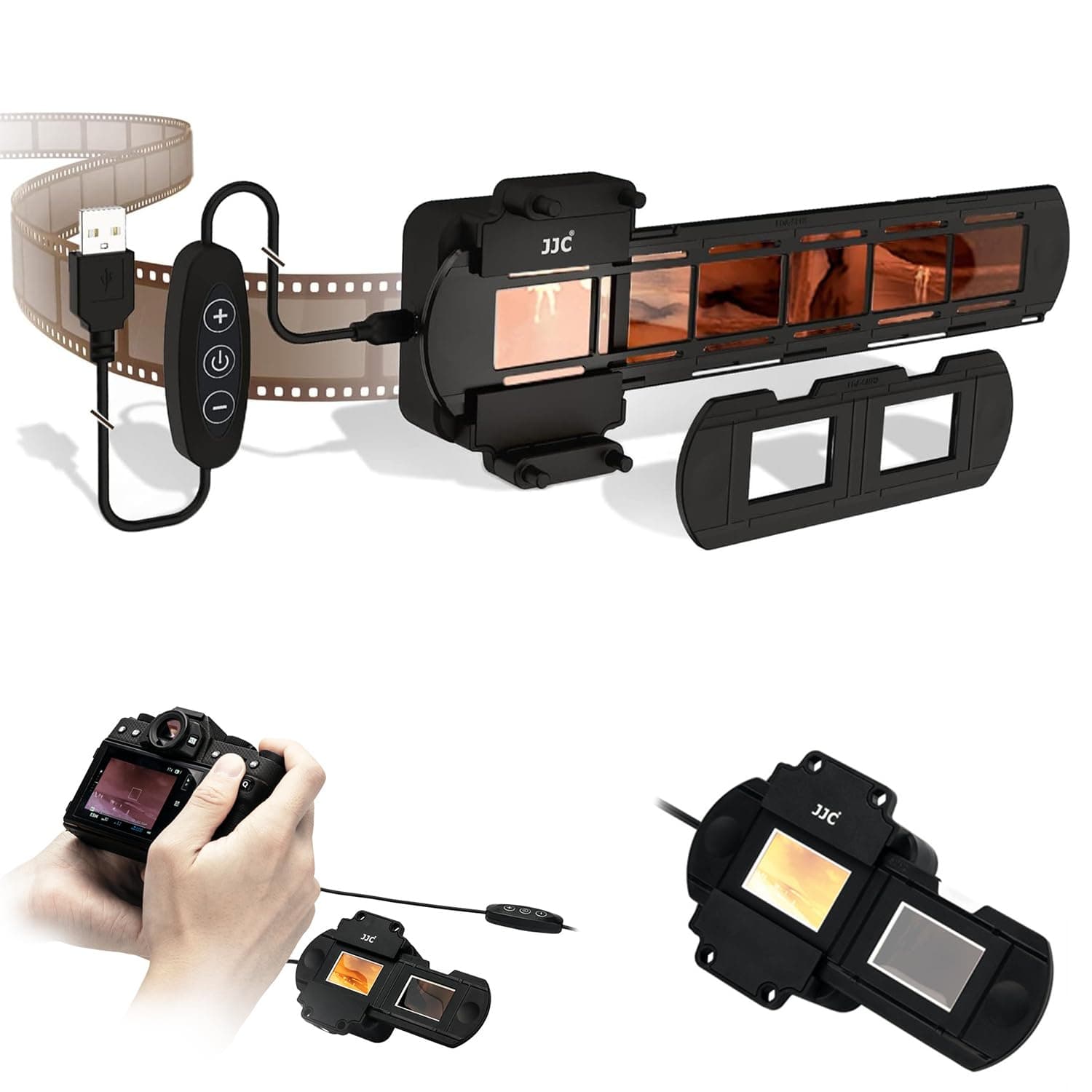 JJC 35mm Film Digitizing LED Light Set for Negatives Copying | 10 Levels Brightness for Film & Slides - main product image