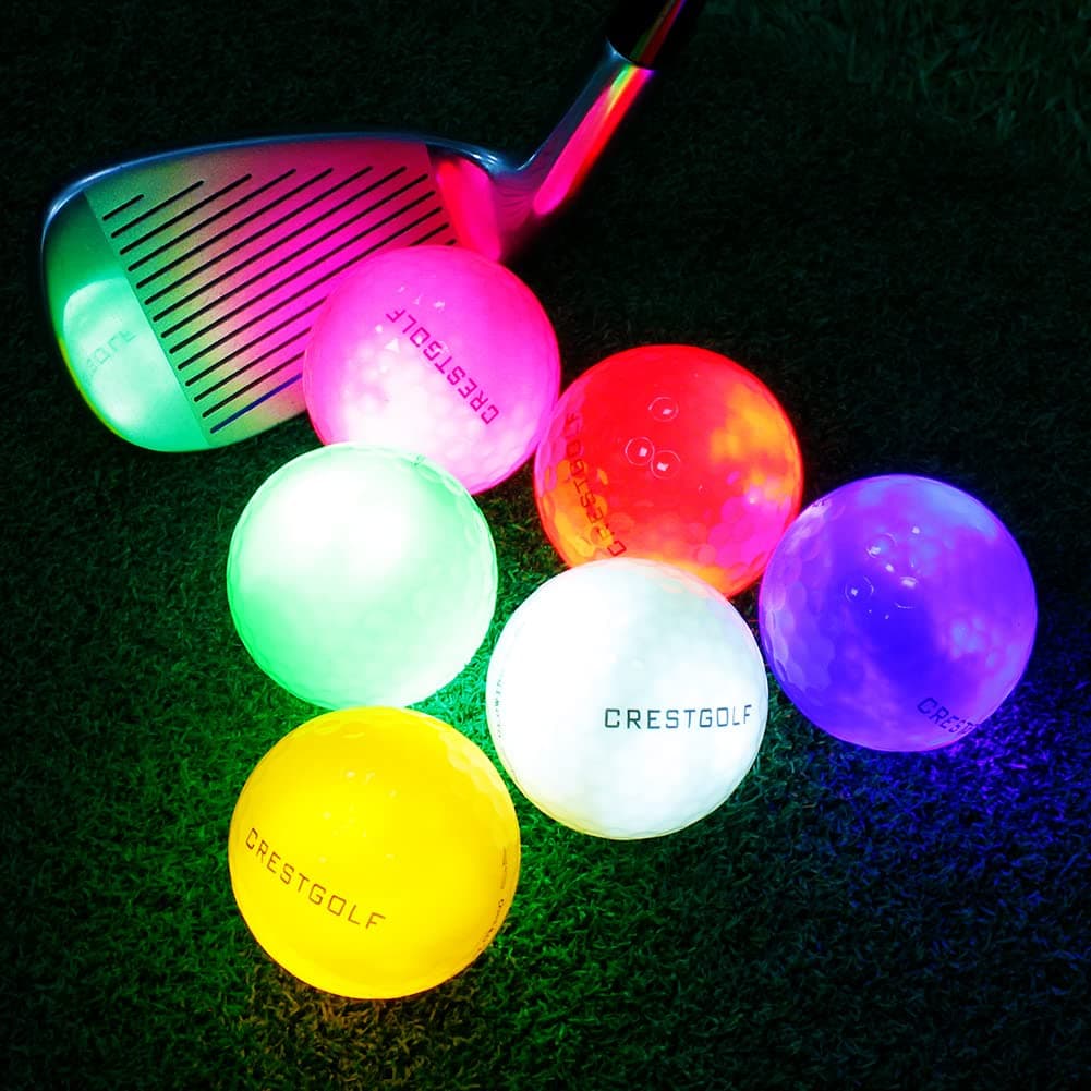 Crestgolf 6 Pack Glow in The Dark Golf Balls Light up Night LED Golf Balls with 12-Minute Reset Timer - view 7