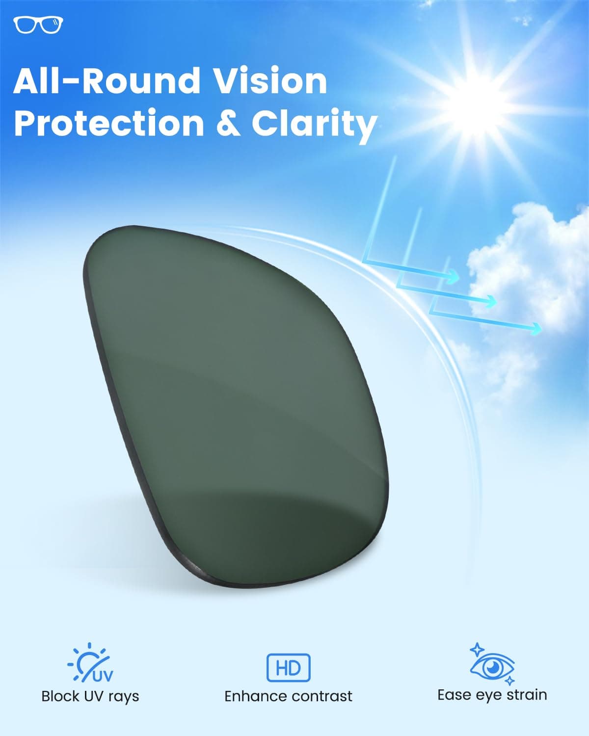 BandSmith Replacement Polarized Lenses for Ray-Ban Meta Wayfarer 50mm | Glare Reduction & Scratch-Resistant - view 4