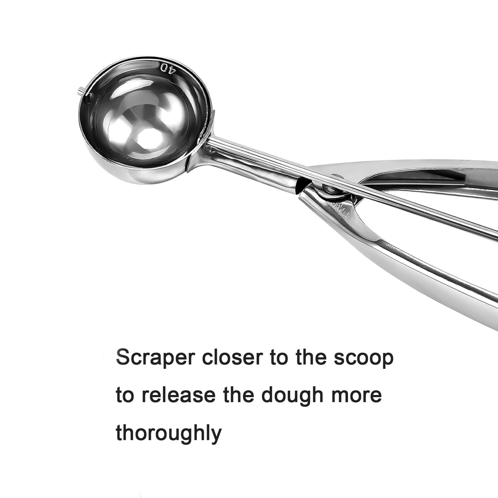 Saebye Large Cookie Scoop 3 Tbsp | Heavy Duty Stainless Steel Kitchen Tool - view 6