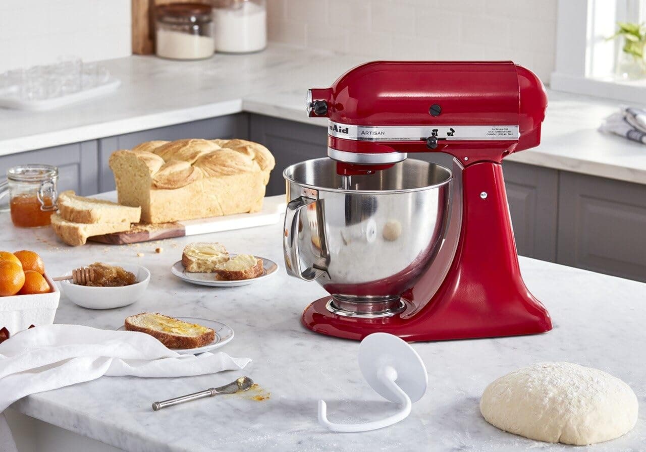 KitchenAid K45DH Dough Hook Replacement for KSM90 and K45 Stand Mixer | Dishwasher Safe, Metal, White - view 3