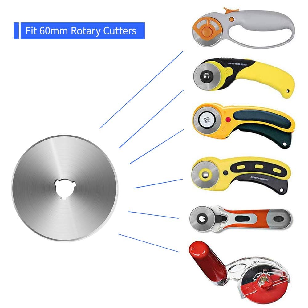 Sopito 60MM Rotary Cutter Blades | Heavy Duty Japanese Steel, Sharp & Compatible with Most Rotary Cutters - view 6
