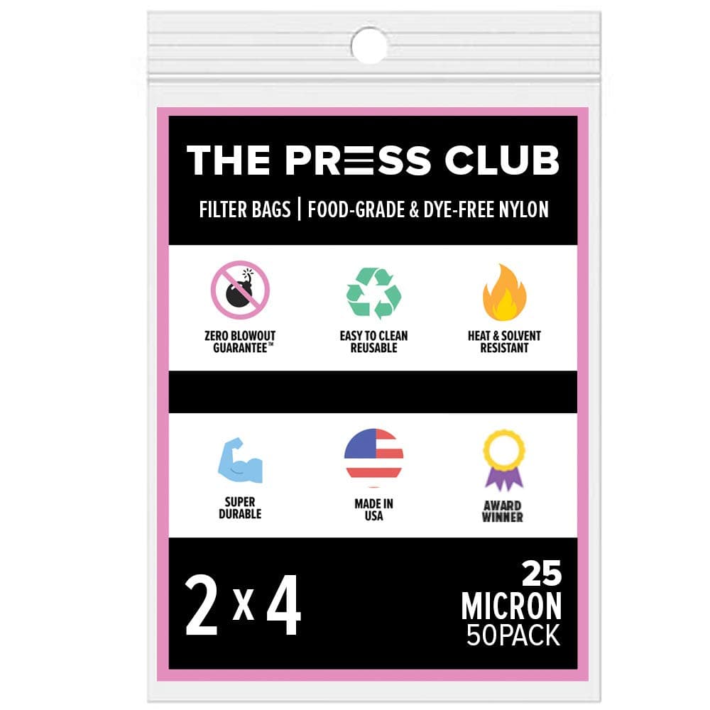 The Press Club 25 Micron Nylon Tea Filter Bags 2" x 4" | Reusable Food-Grade Filter - main product image