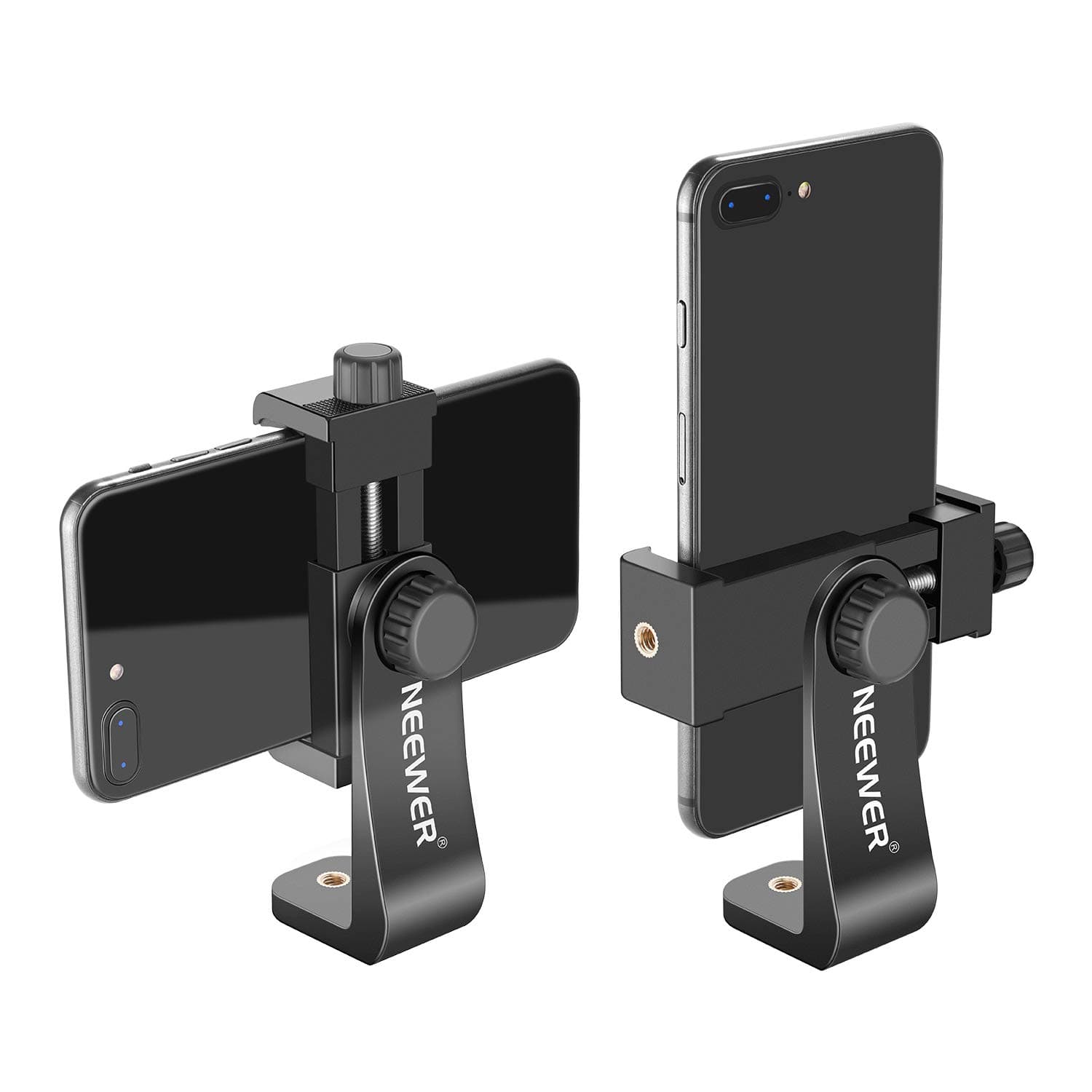 NEEWER Smartphone Holder Phone Tripod Mount Compatible with iPhone Android | 360° Rotation & Detachable Clip — CL-06