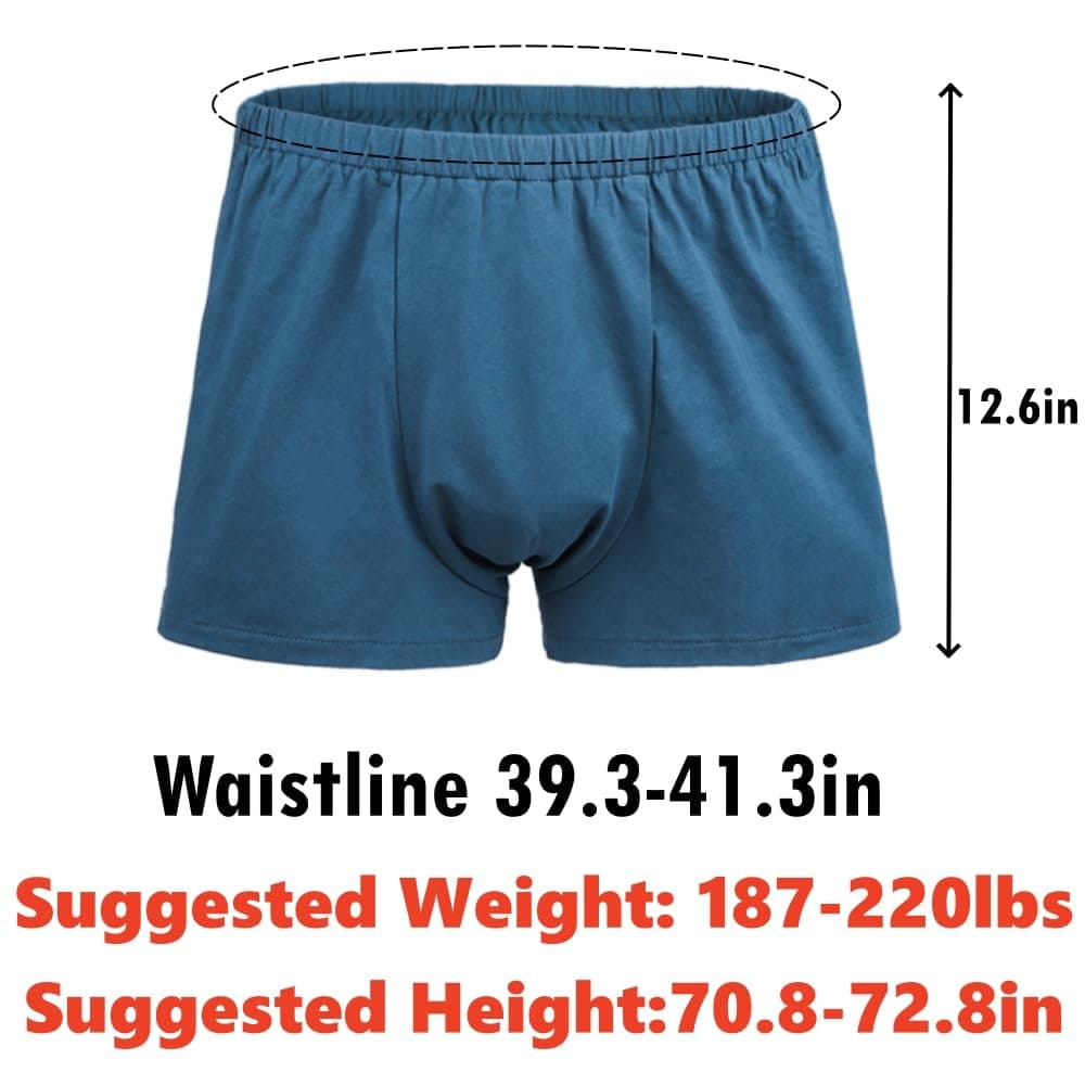 SIQITECHNO Post Surgery Underwear Cotton Tear away Reusable Boxer Shorts Blue | Breathable & Reusable Recovery Briefs - view 3