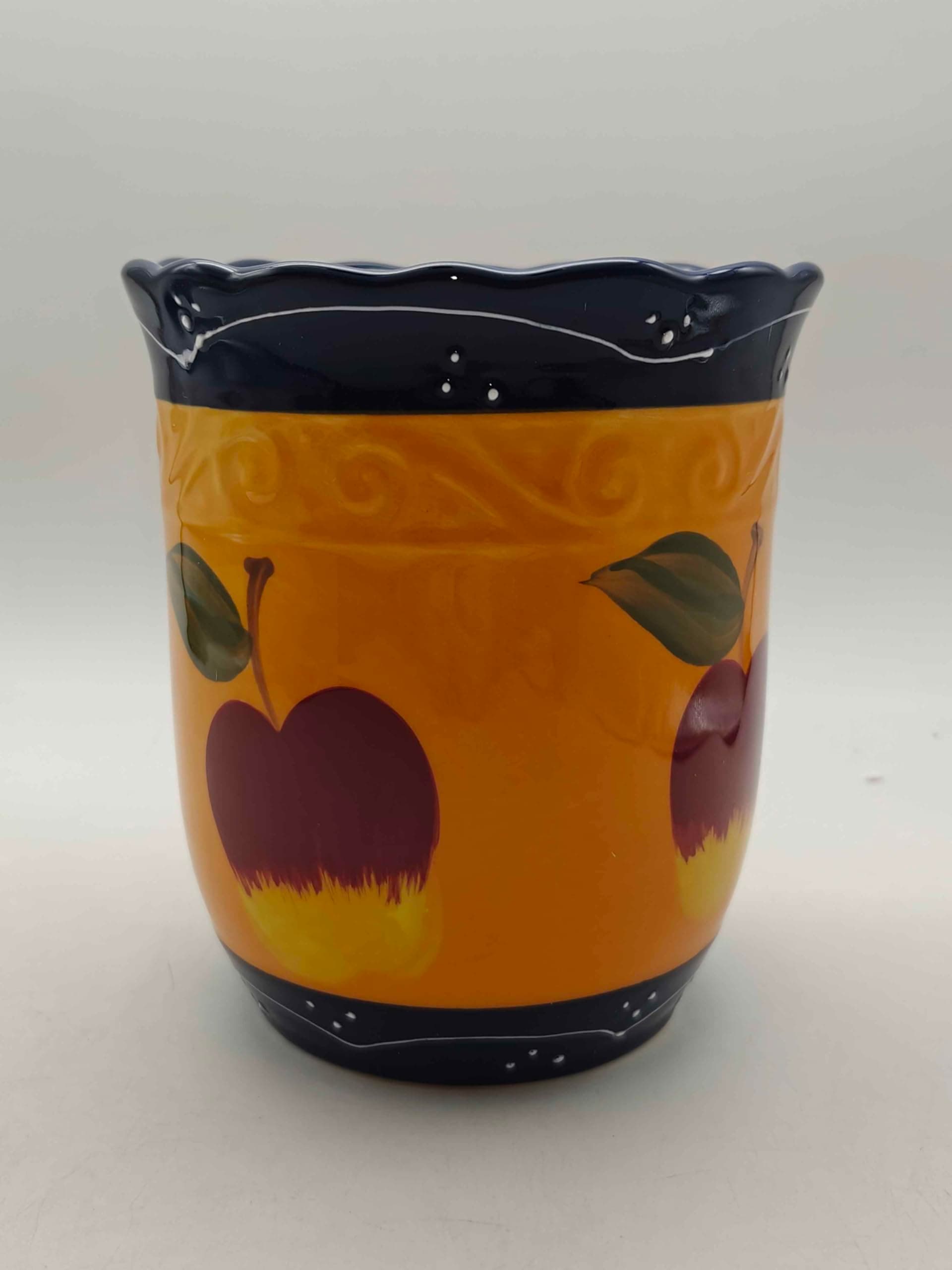 ACK Utensil Holder, Ceramic Kitchen Storage (Country Apple) | Modern Decor & Durable (70-120 chars) - main product image