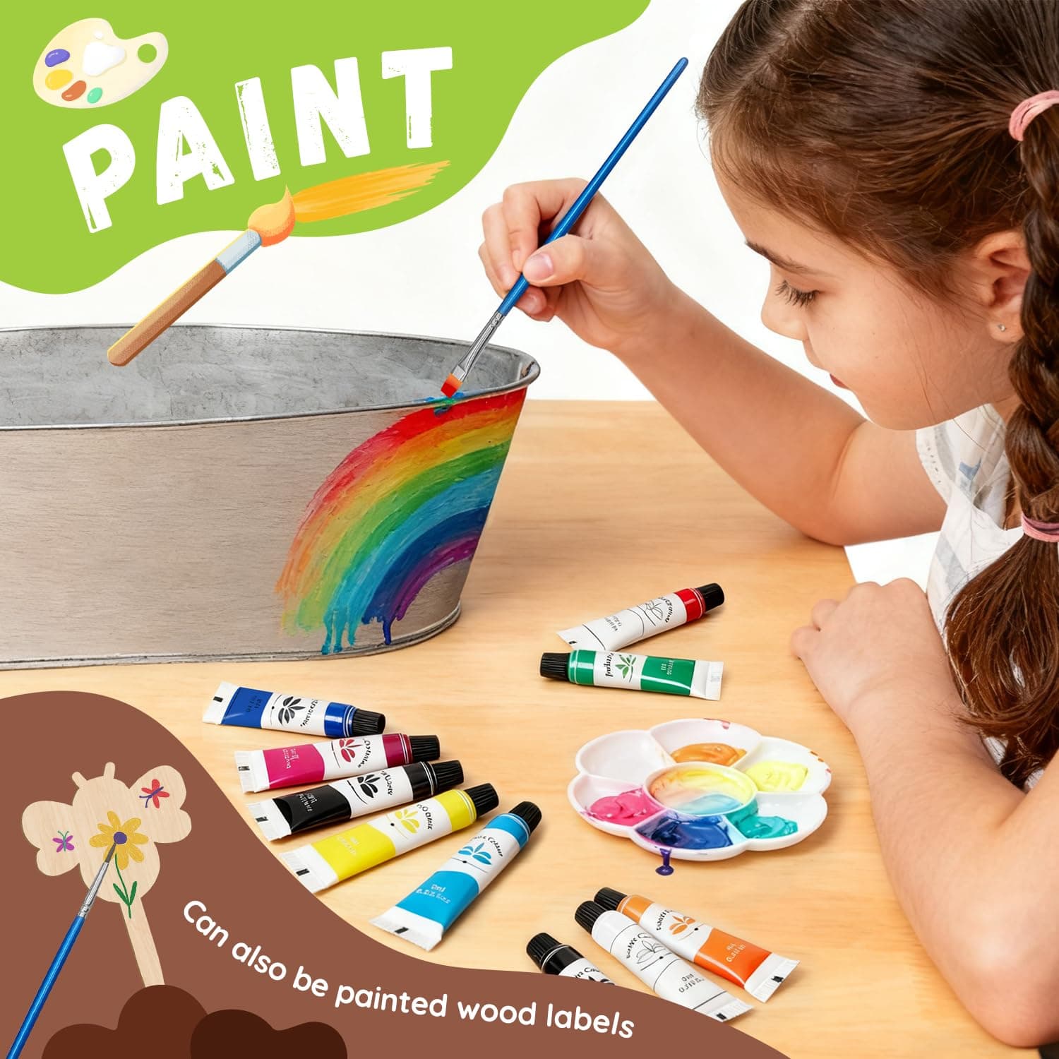 PLANTMEW Paint & Plant Flower Growing Kit for Kids | Creative Gardening Set for Ages 5-12 - view 5