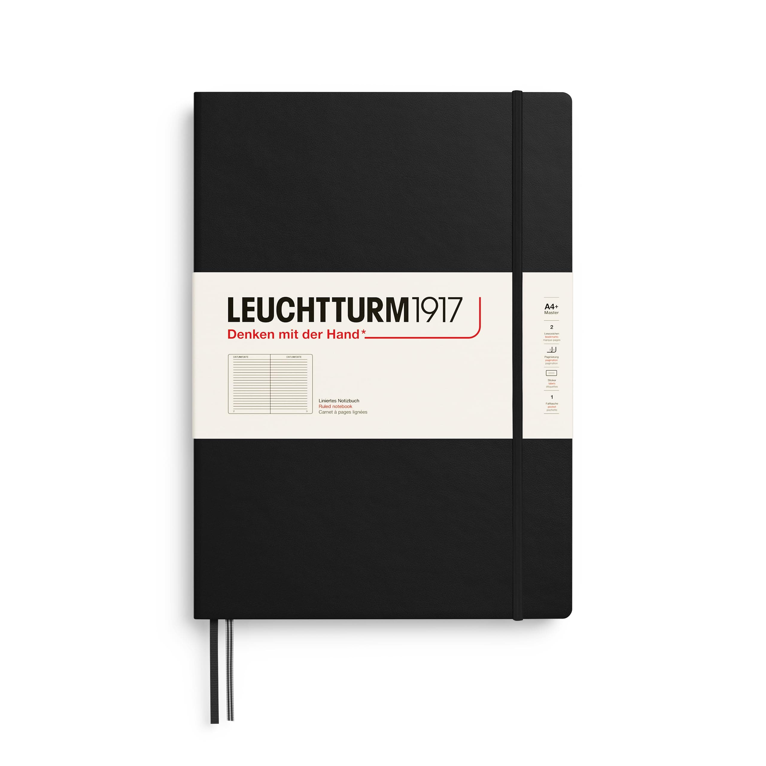 LEUCHTTURM1917 Notebook Hardcover Master Classic A4+ 235 Pages | Ruled for Writing & Journaling - main product image