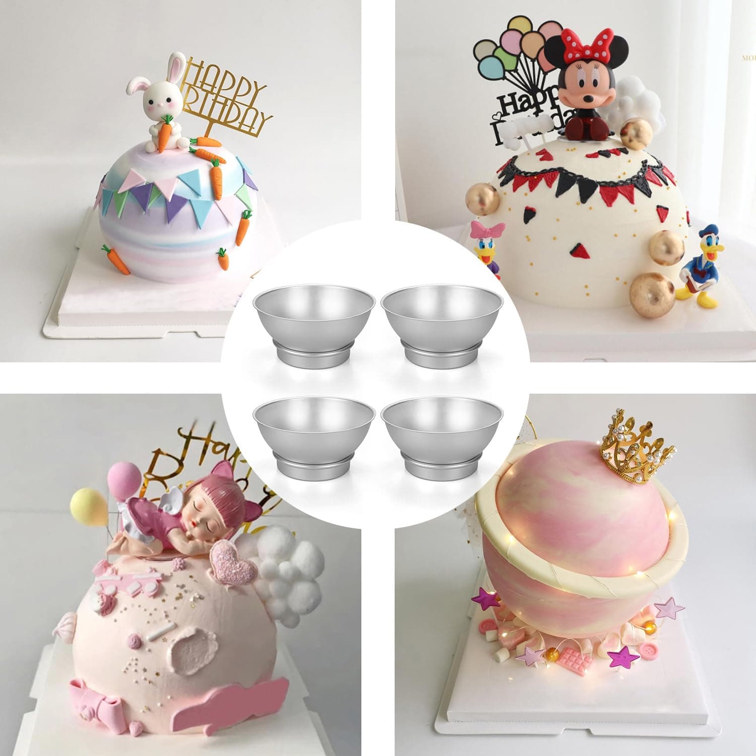 Hedume Set of 8 Cake Sphere Pan, 6.5 Inches | Create Ball-Shaped Cakes for All Occasions - view 7