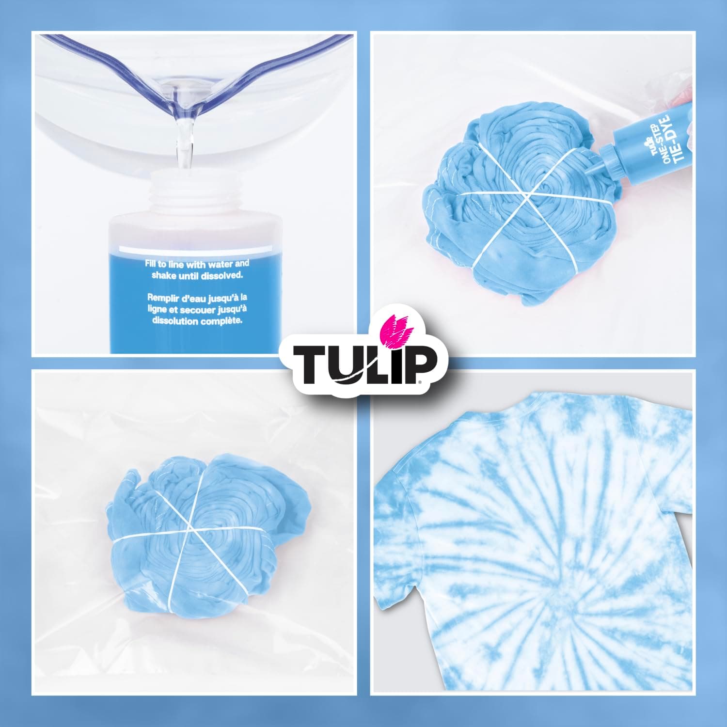TULIP One-Step Tie-Dye Kit, Sky, 4 fl oz | Vibrant, Natural Fiber Safe, Easy & Washable - view 2