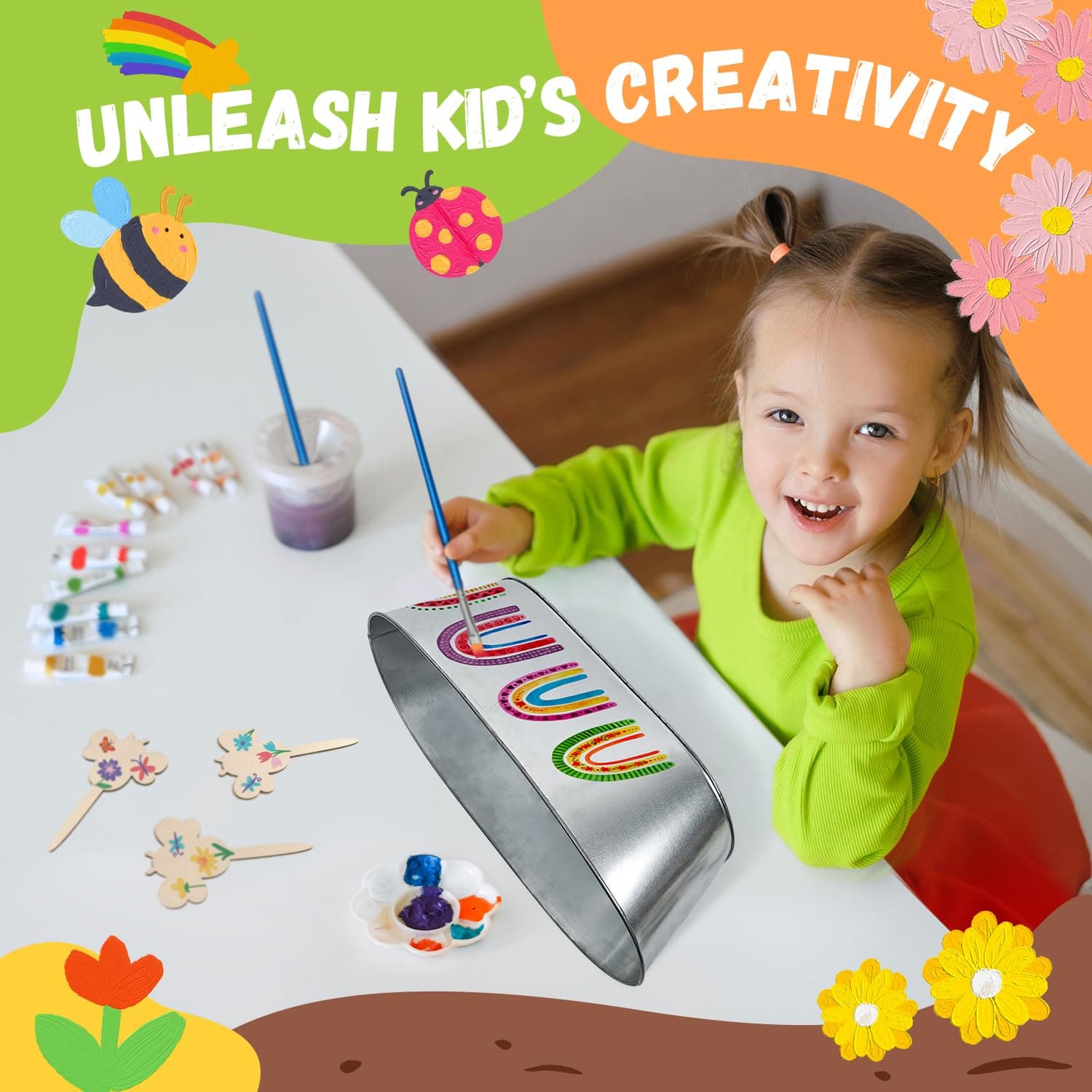 PLANTMEW Paint & Plant Flower Growing Kit for Kids | Creative Gardening Set for Ages 5-12 - view 3