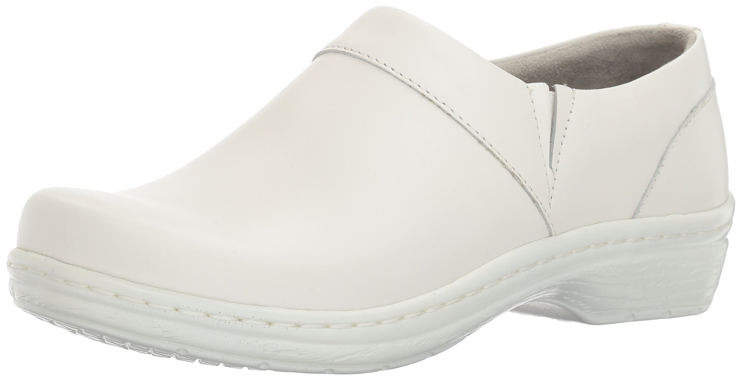 Klogs USA Mission Women's Shoe Black Smooth Size 12 Medium US | Slip-Resistant Work Shoe — White Smooth Al / 7.5