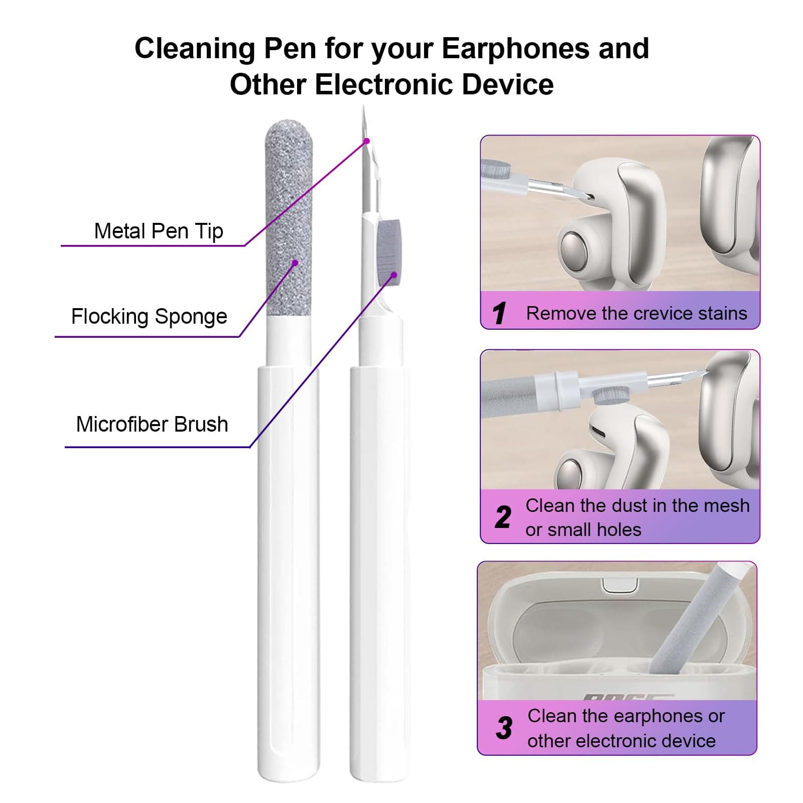 Aircawin for Bose Ultra Open Earbuds Case Clear | Lightweight, Shockproof & Durable (40g) - view 7