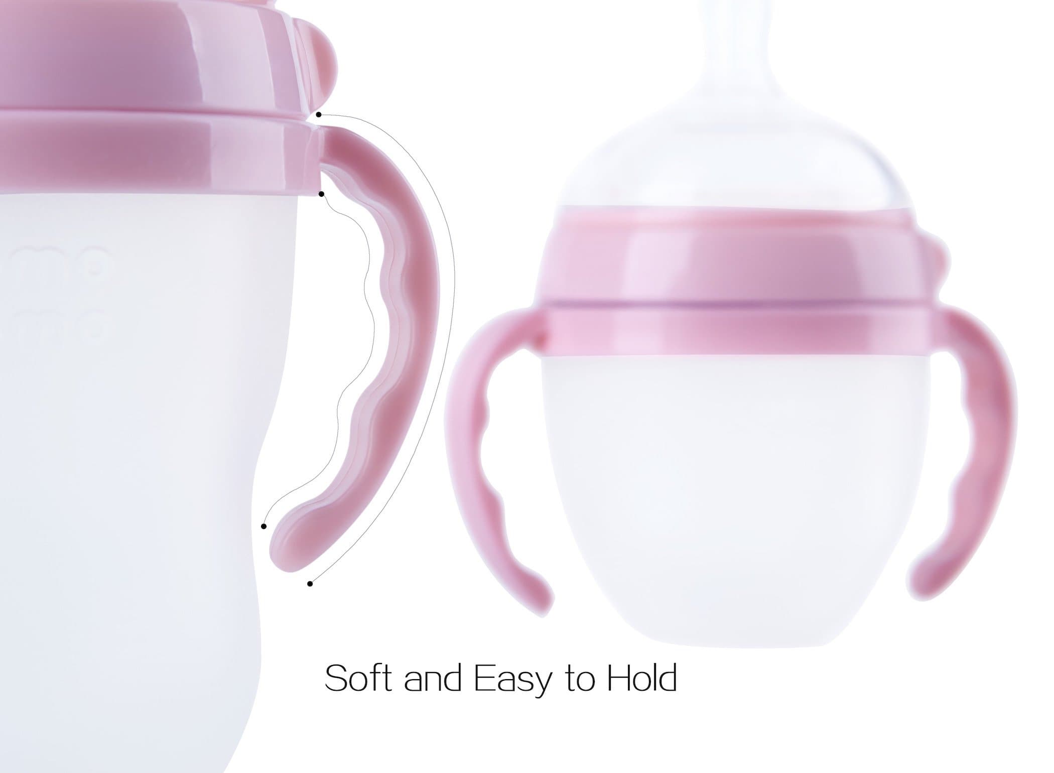 GOLOHO Baby Bottle Handle for Comotomo Bottles 8 oz & 5 oz | Soft Grip, Anti-Slip, BPA-Free, Pink - view 3