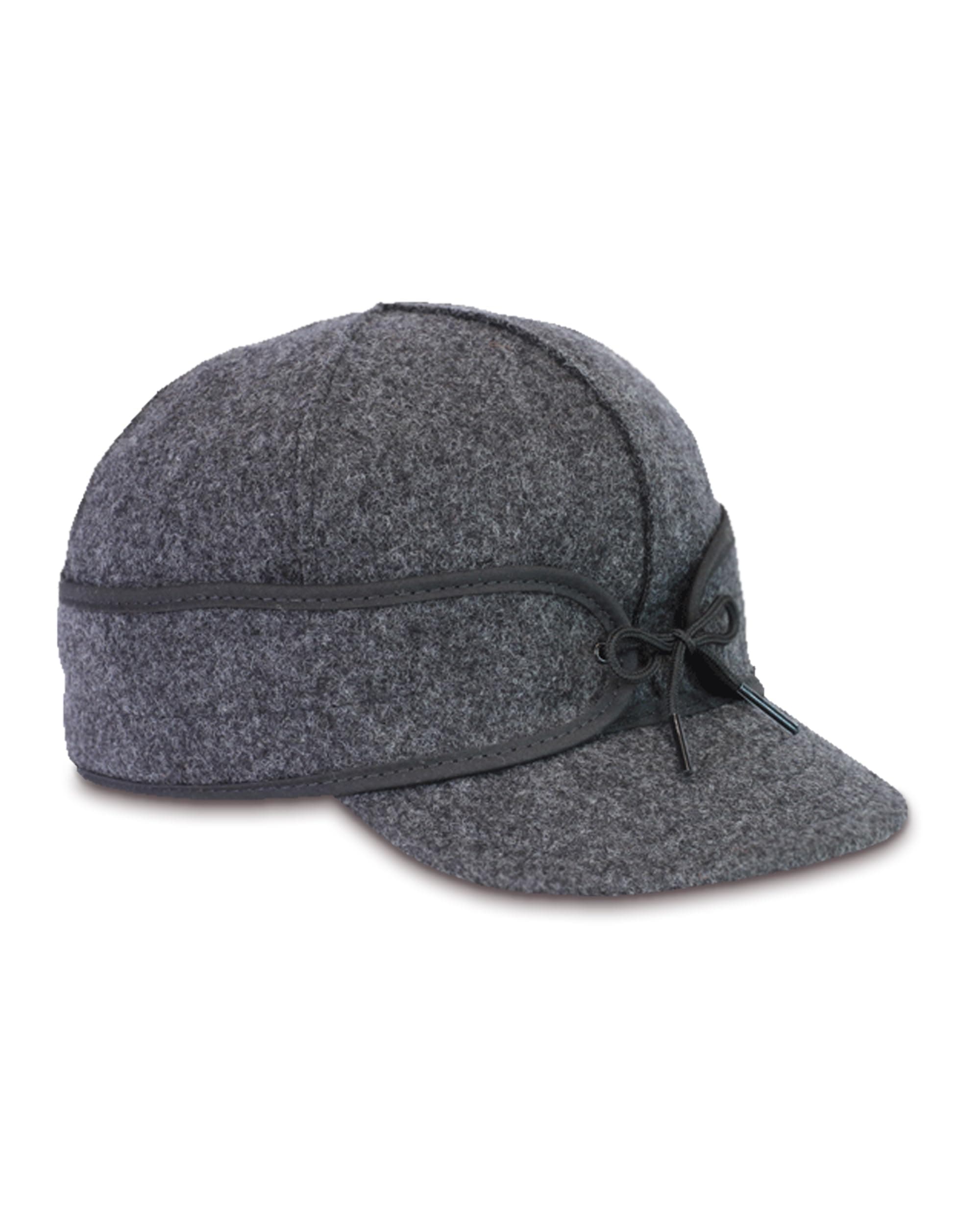 Stormy Kromer The Mackinaw Cap, Charcoal, 7 3/8 | Heavy Wool Winter Headgear for Men & Women - main product image