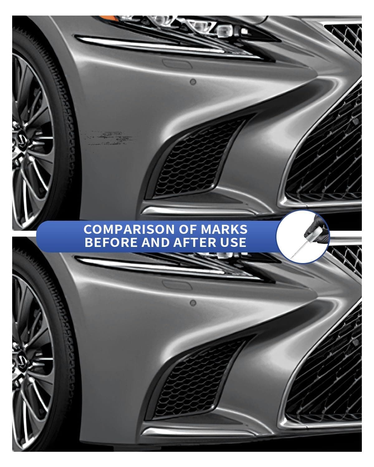 PARTS4EV 1J7 Atomic Silver Metallic Touch Up Paint for Lexus | Flawless Scratch Repair - view 3