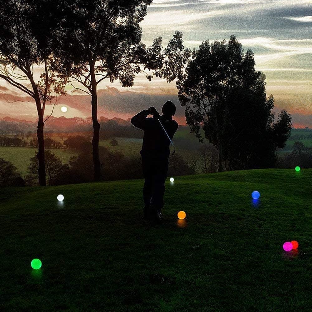 Crestgolf 6 Pack Glow in The Dark Golf Balls Light up Night LED Golf Balls with 12-Minute Reset Timer - view 9