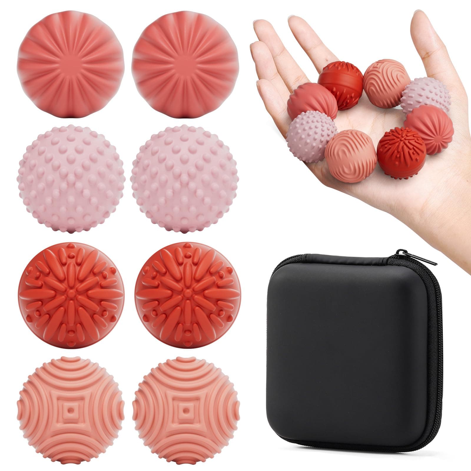 luckdoor Silicone Magnetic Balls Fidget Toys for Adults & Teens, 8PCS | Non-Toxic & BPA-Free Sensory Gadgets - main product image