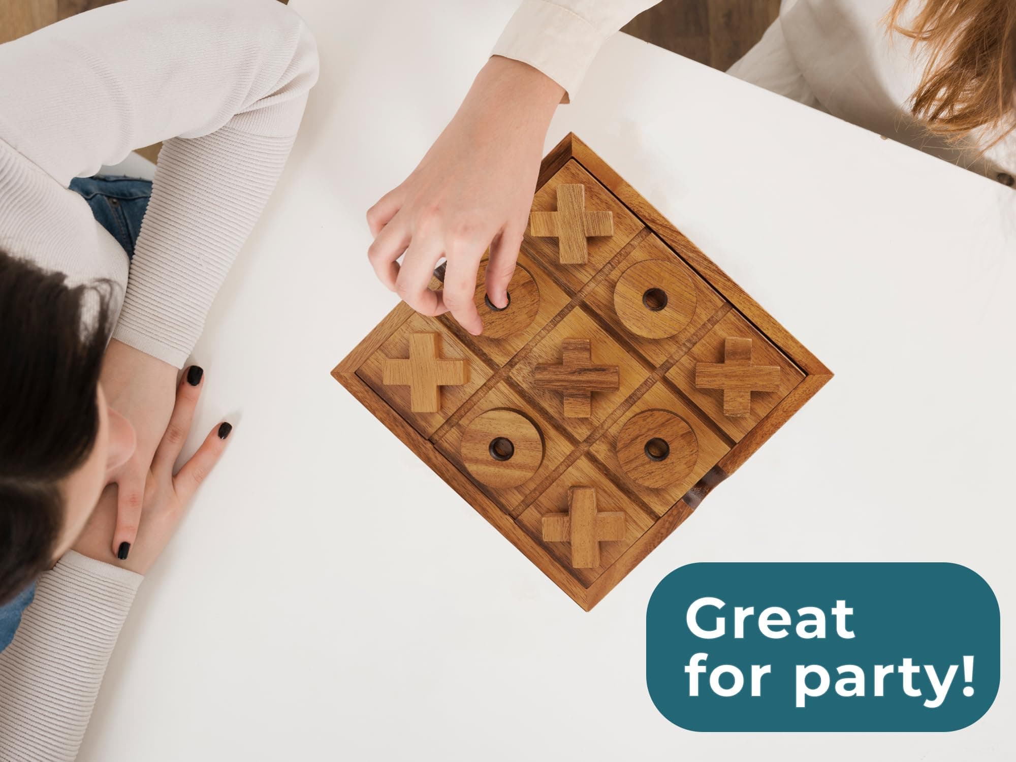 BSIRI Extra Large Tic Tac Toe Board Game | Family & Game Night Decor (8.6 Inch) - view 7