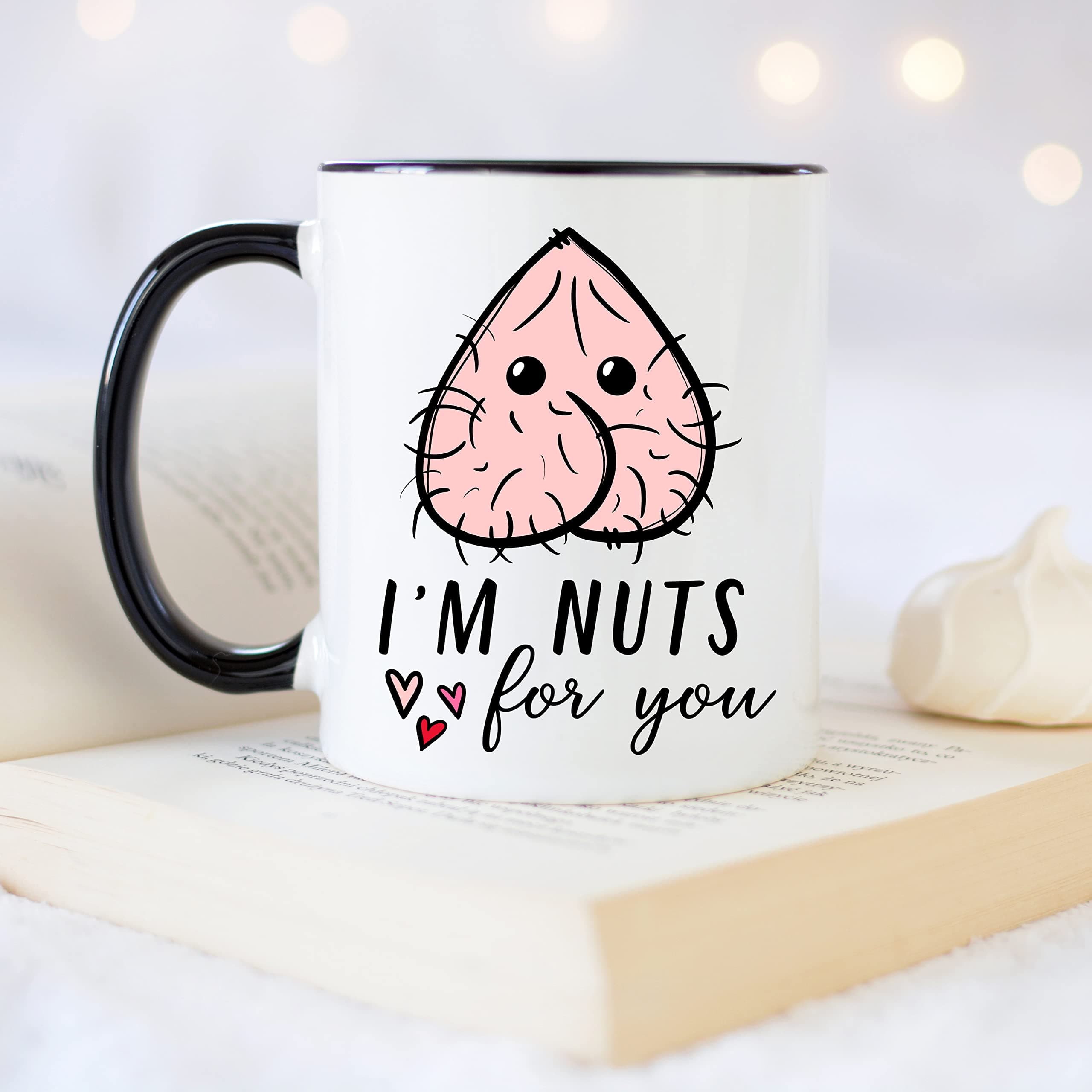YouNique Designs I'm Nuts About You Mug Anniversary Coffee Cup 11oz | Unique Sexy Gift - view 4