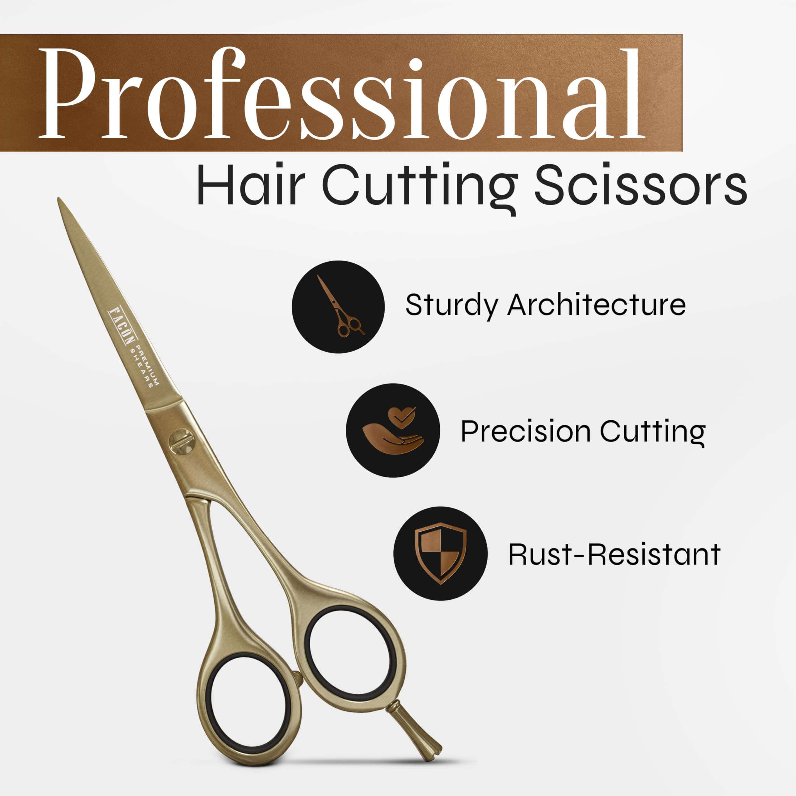 FACON Professional Hair Cutting Scissors 6.5 Inch Japanese Stainless Steel Barber Shears | Razor Edge Precision - view 2