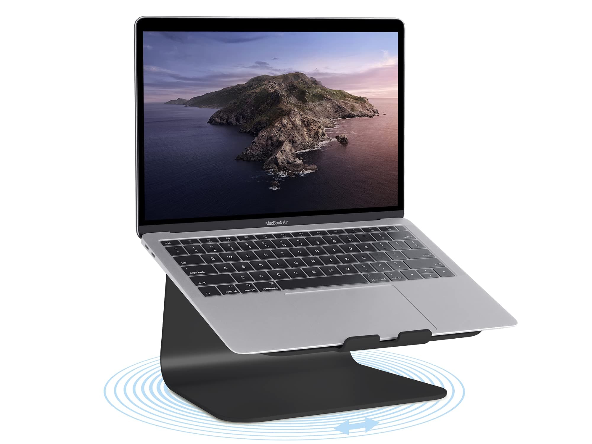Rain Design mStand Laptop Stand (Black, mStand360) | Elevates Laptop to Eye Level for Better Posture - view 2