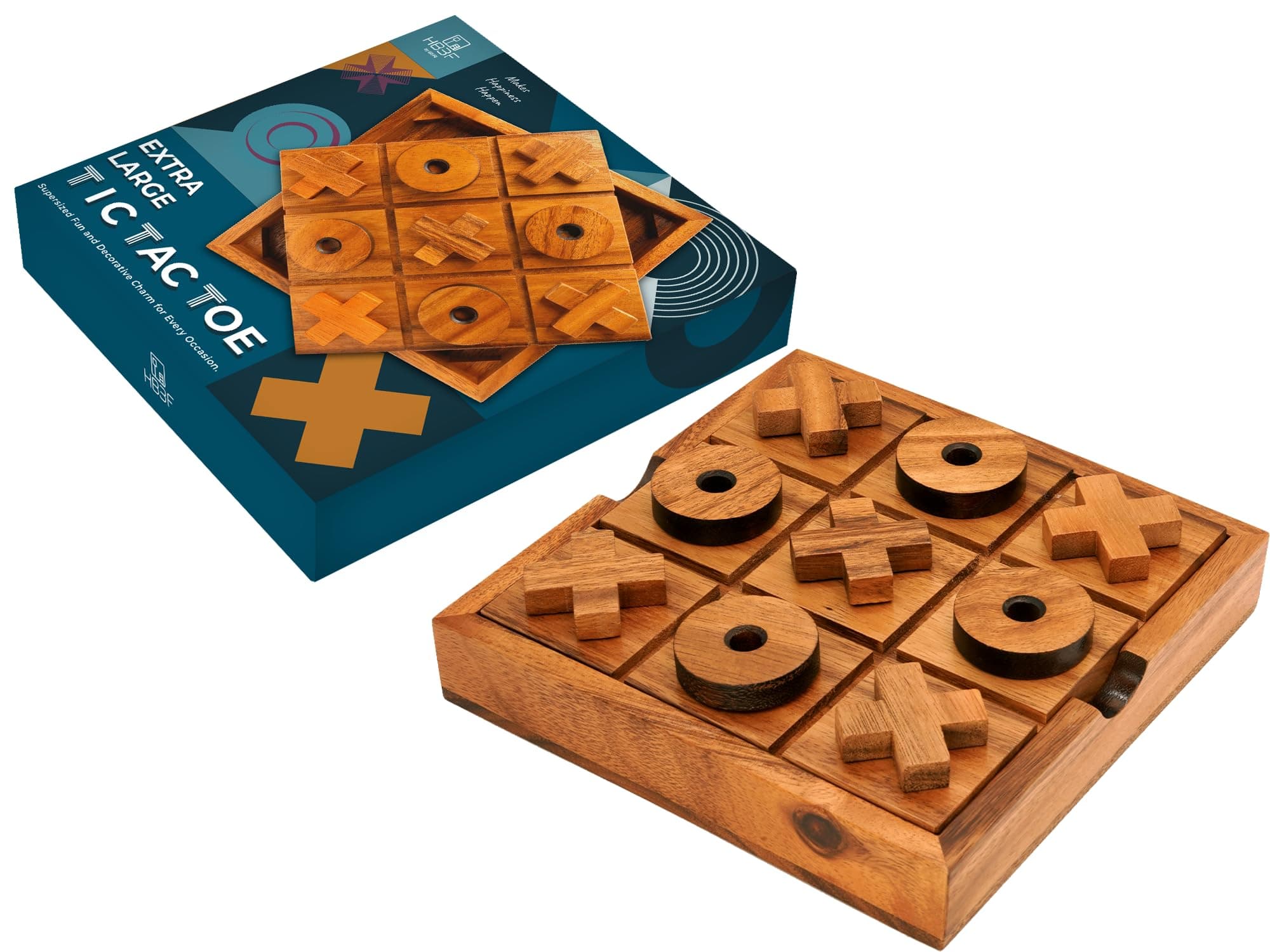 BSIRI Extra Large Tic Tac Toe Board Game | Family & Game Night Decor (8.6 Inch) - main product image