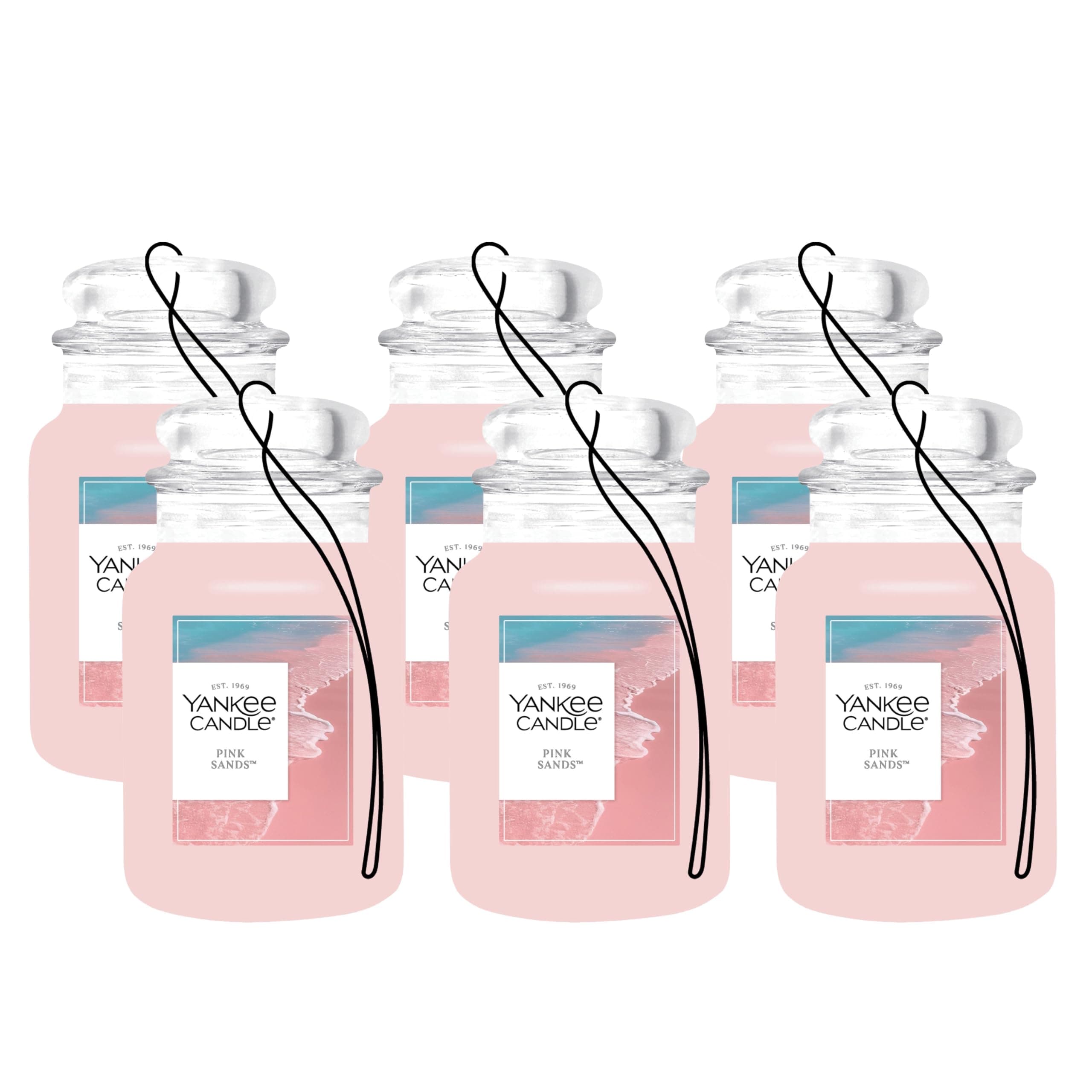 Yankee Candle Spiced Pumpkin Paper Car Jar Air Freshener (Pack of 3) | Long-Lasting Odor Neutralizing Fragrance — Pink Sands