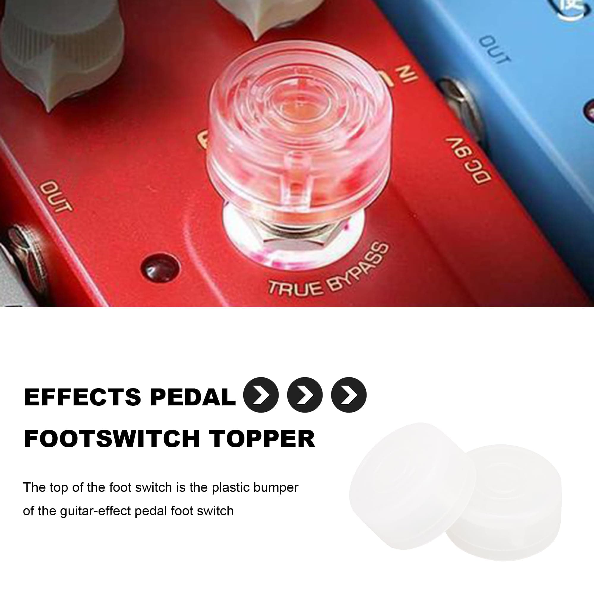logyues White Guitar Effect Pedal Knob Cap Pack of 10 | Suitable for Beginners & Electric Guitars - view 6